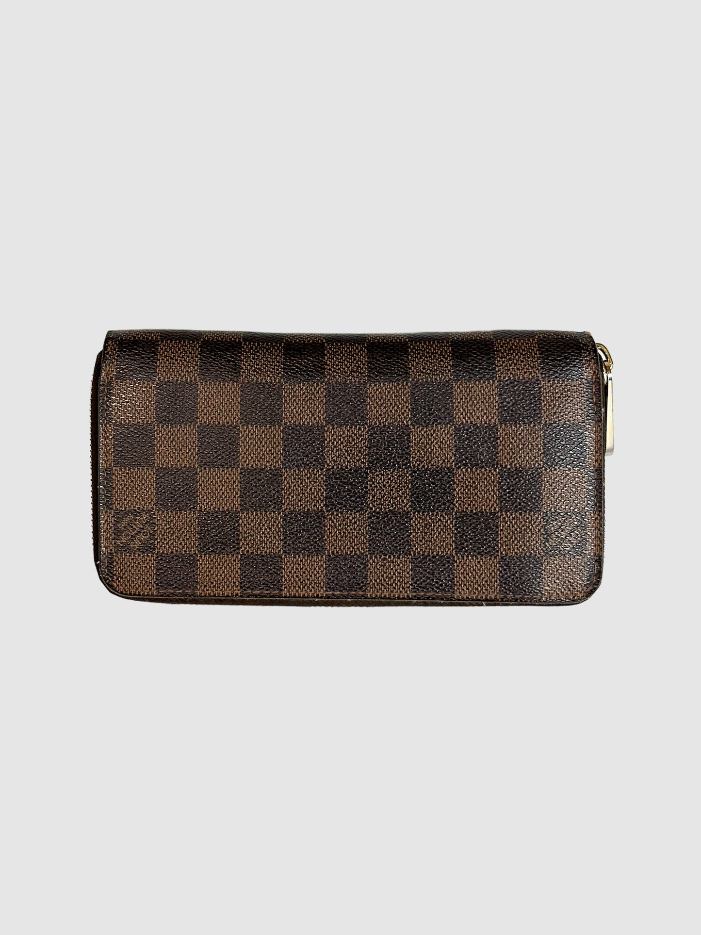 Damier Ebene Pattern Zippy Wallet