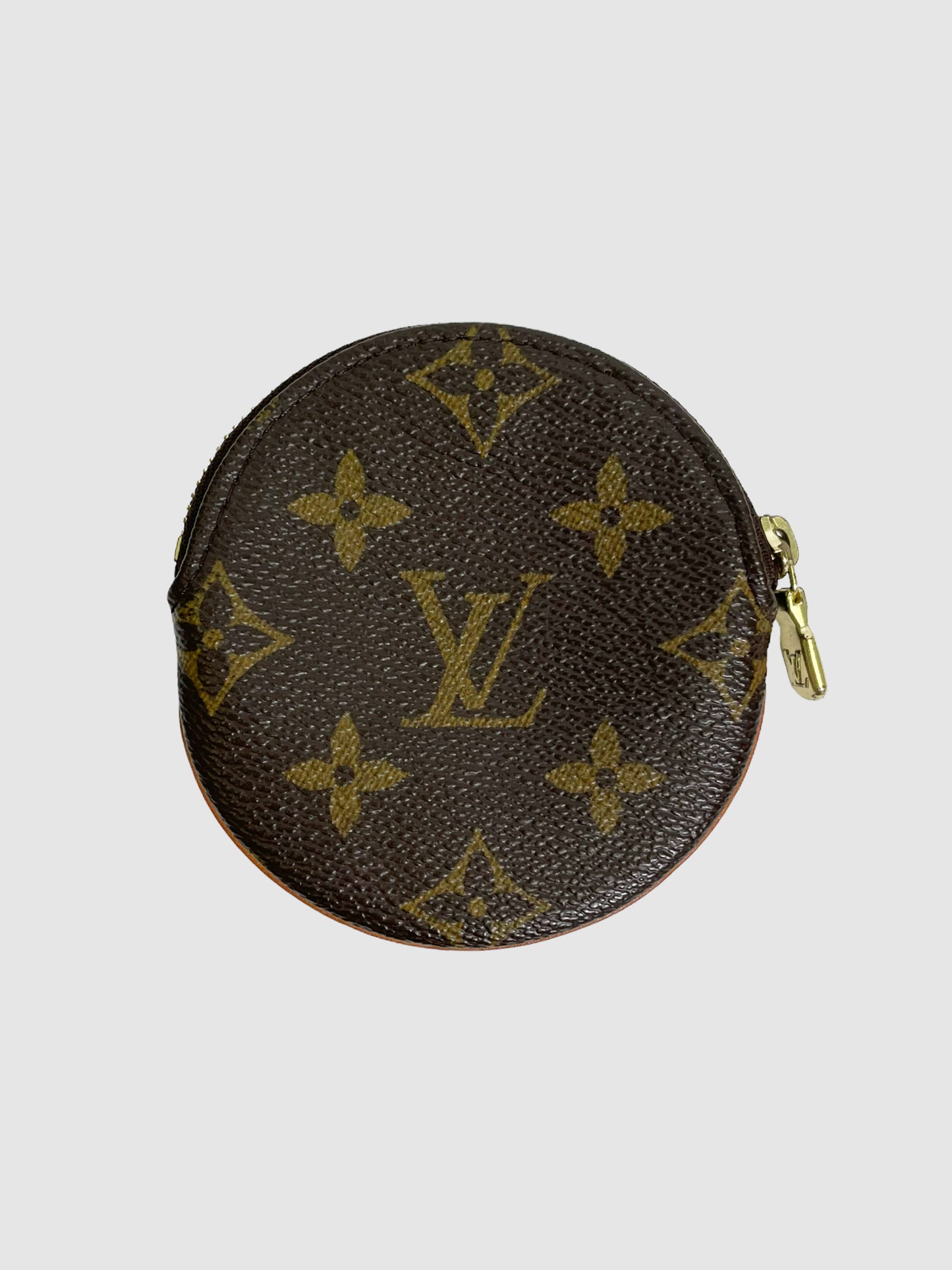 Round Monogram Coin Purse