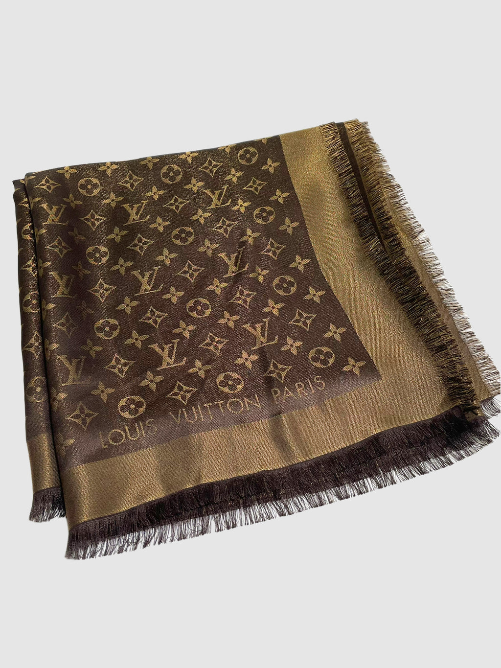Louis Vuitton Silk Monogram Pattern Shawl