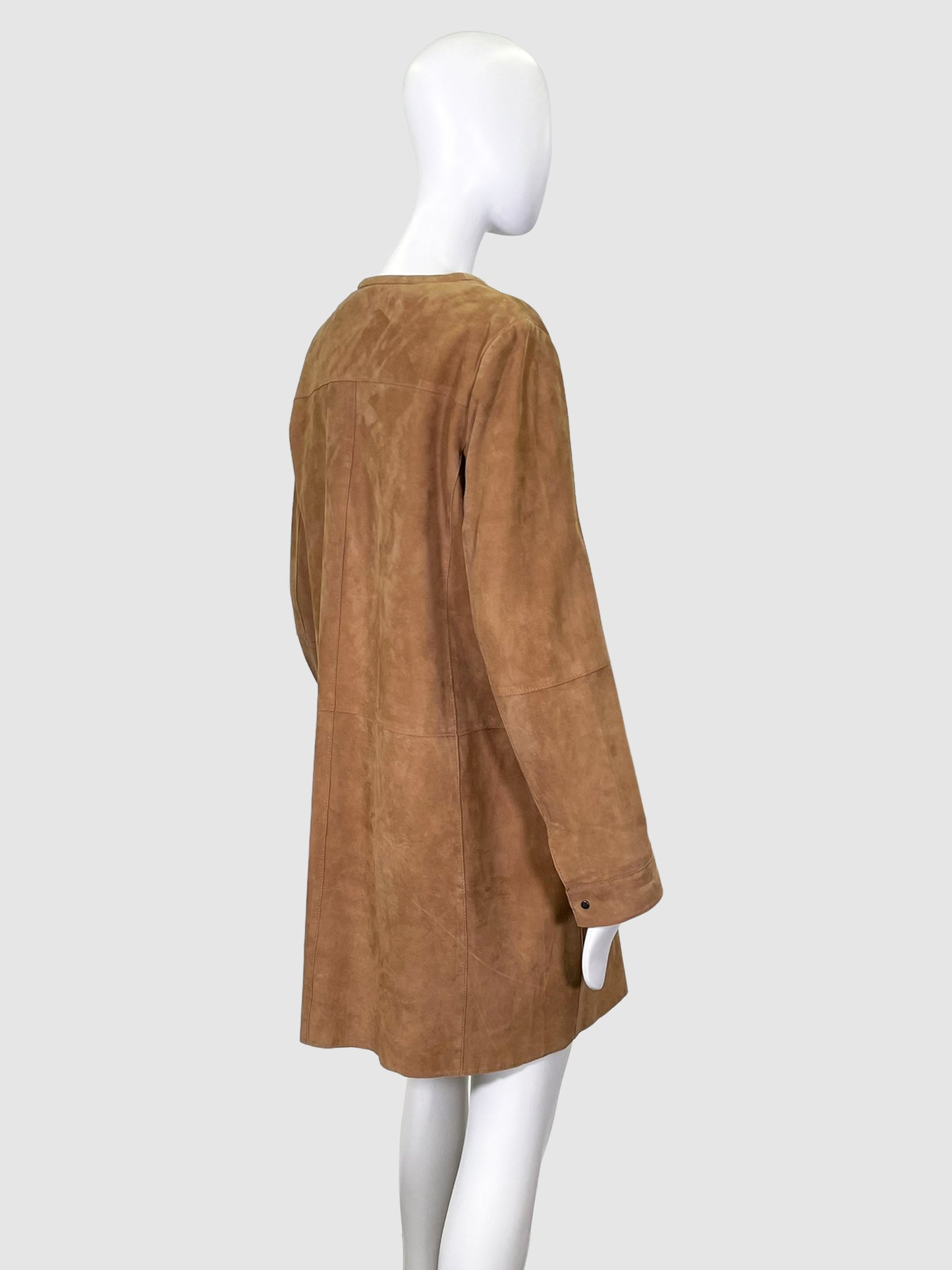 Max Mara Suede Coat - Size 12