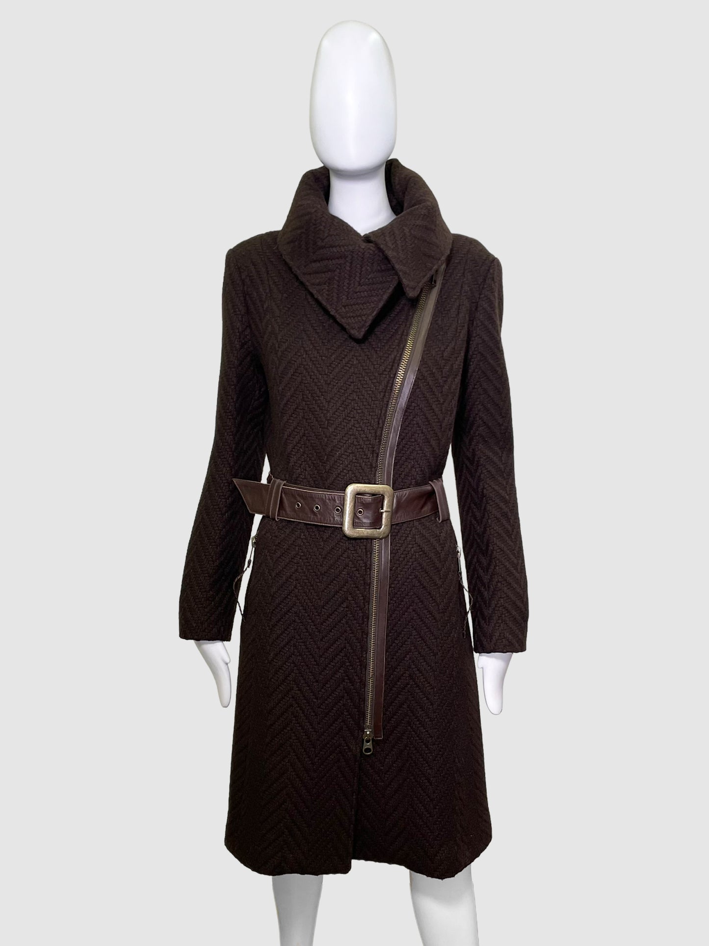 Mackage Wool Blend Belted Coat - Size L