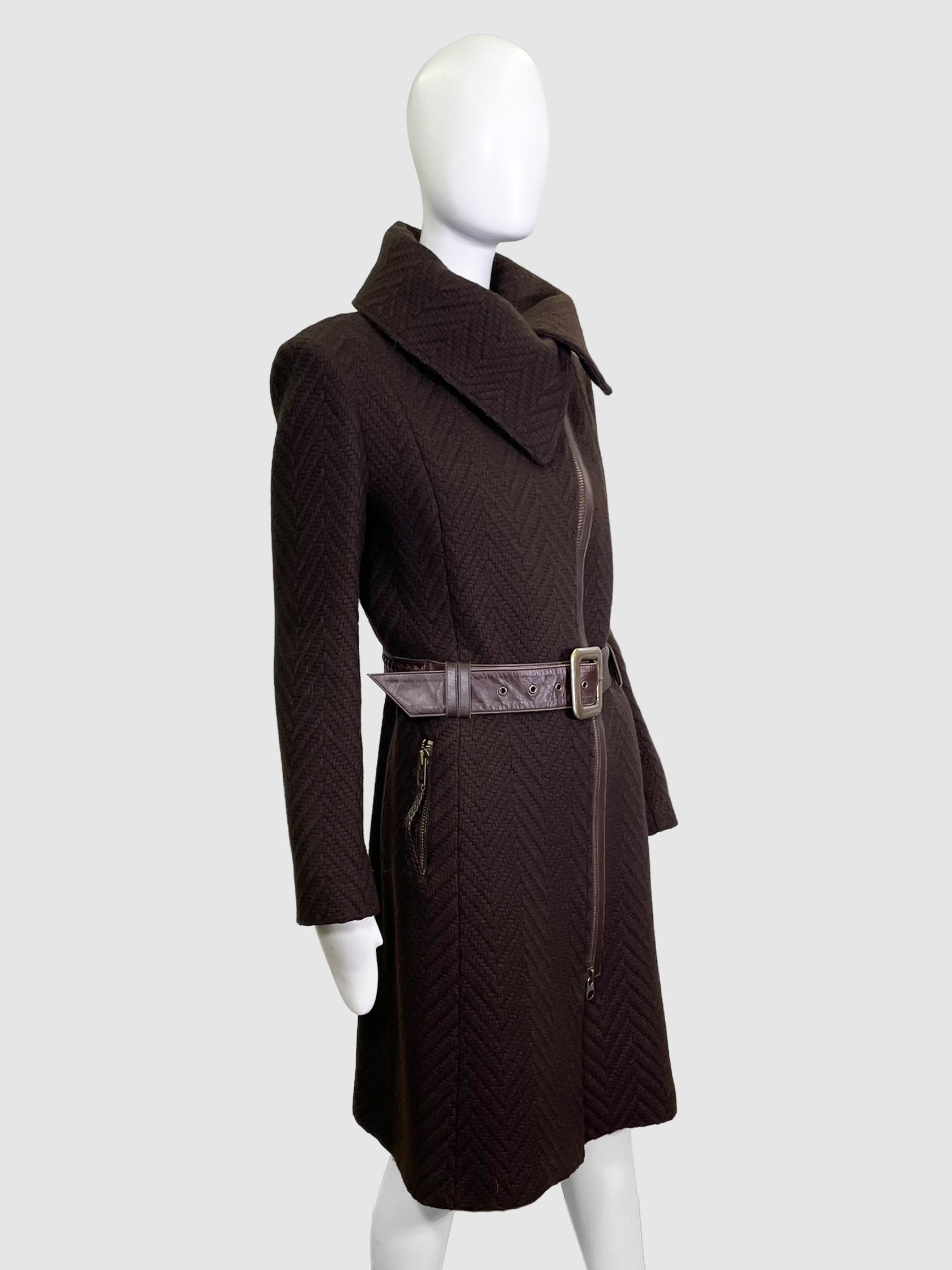 Mackage Wool Blend Belted Coat - Size L