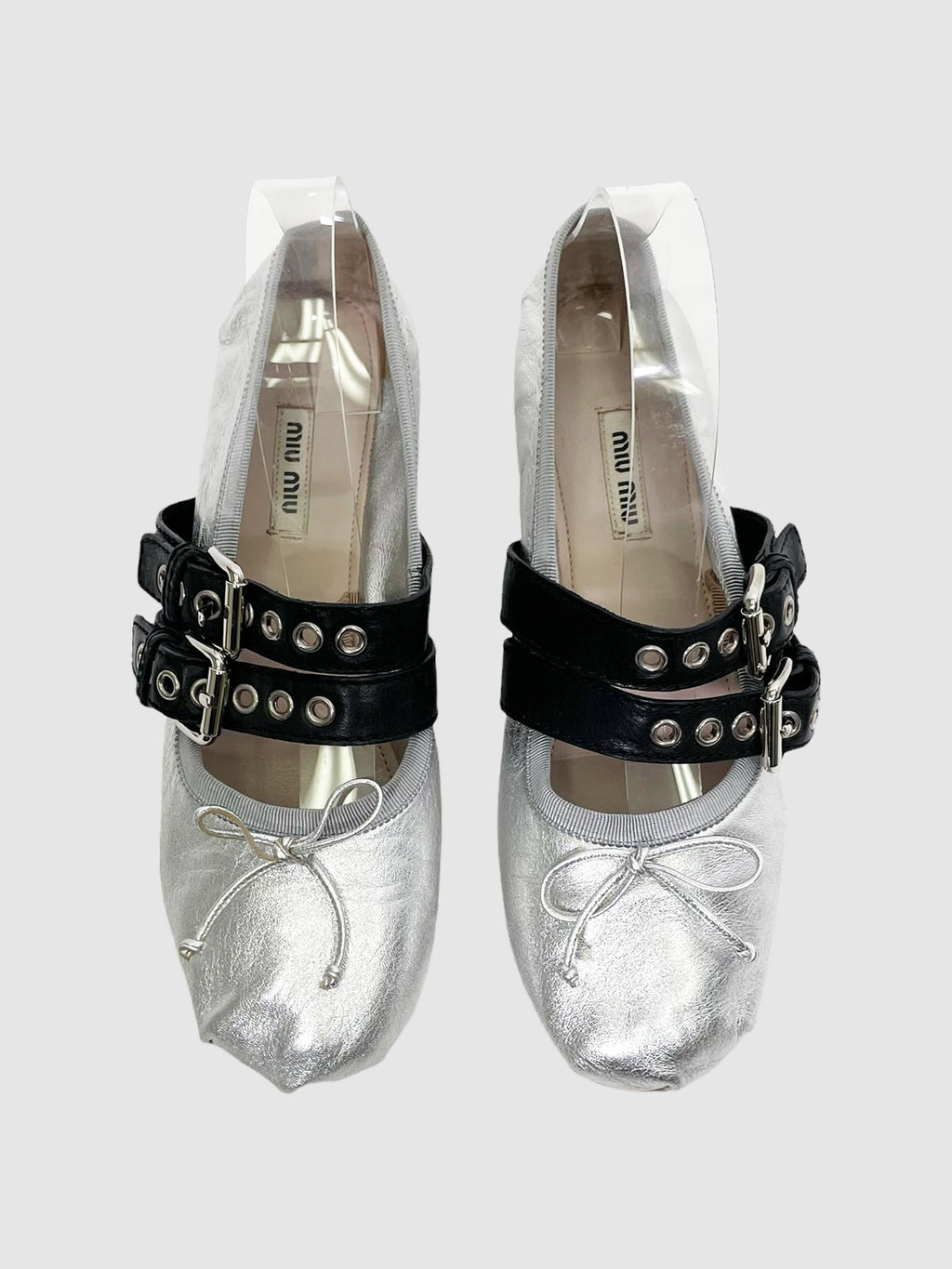 Miu Miu Leather Ballerina Flats - Size 38.5