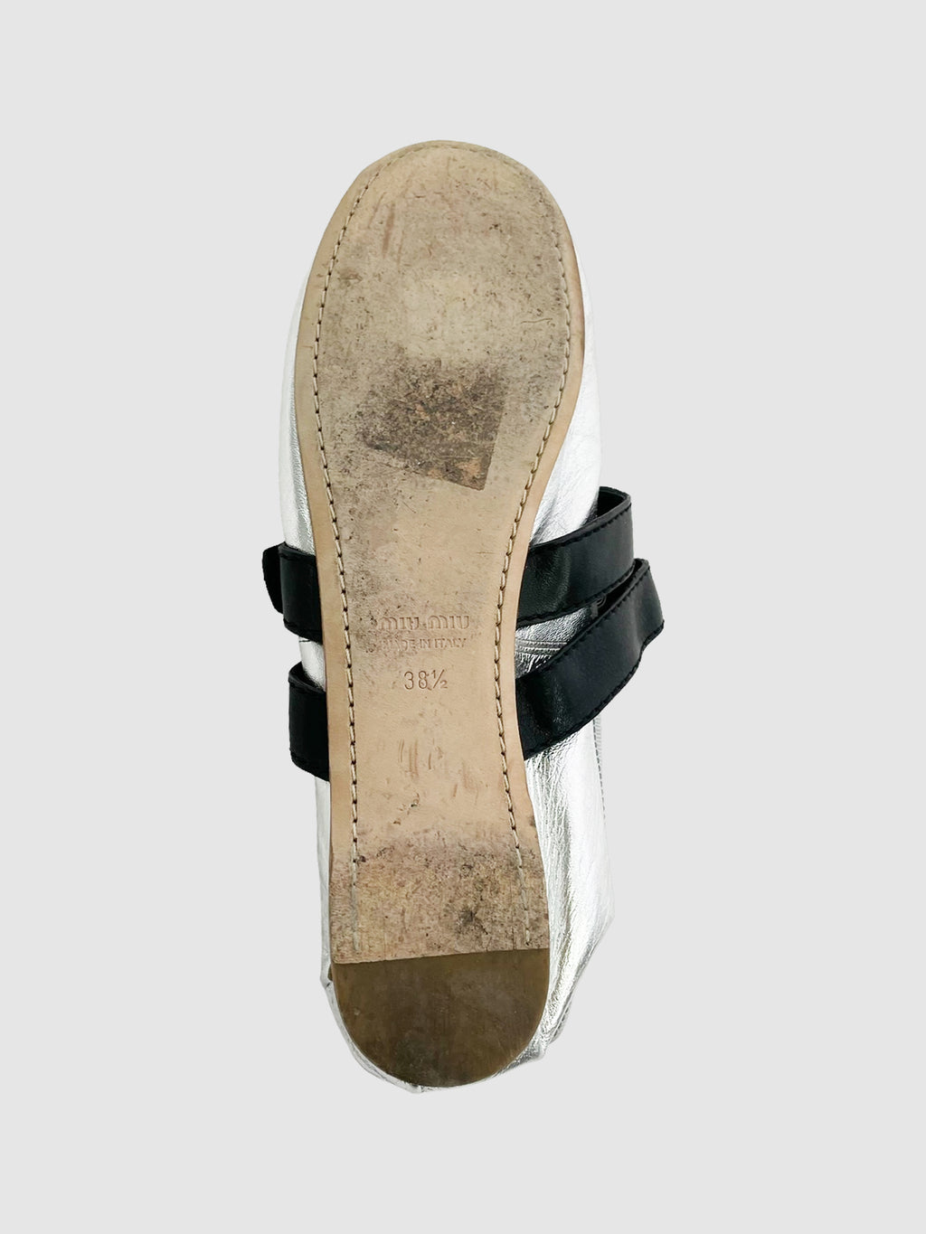 Miu Miu Leather Ballerina Flats - Size 38.5