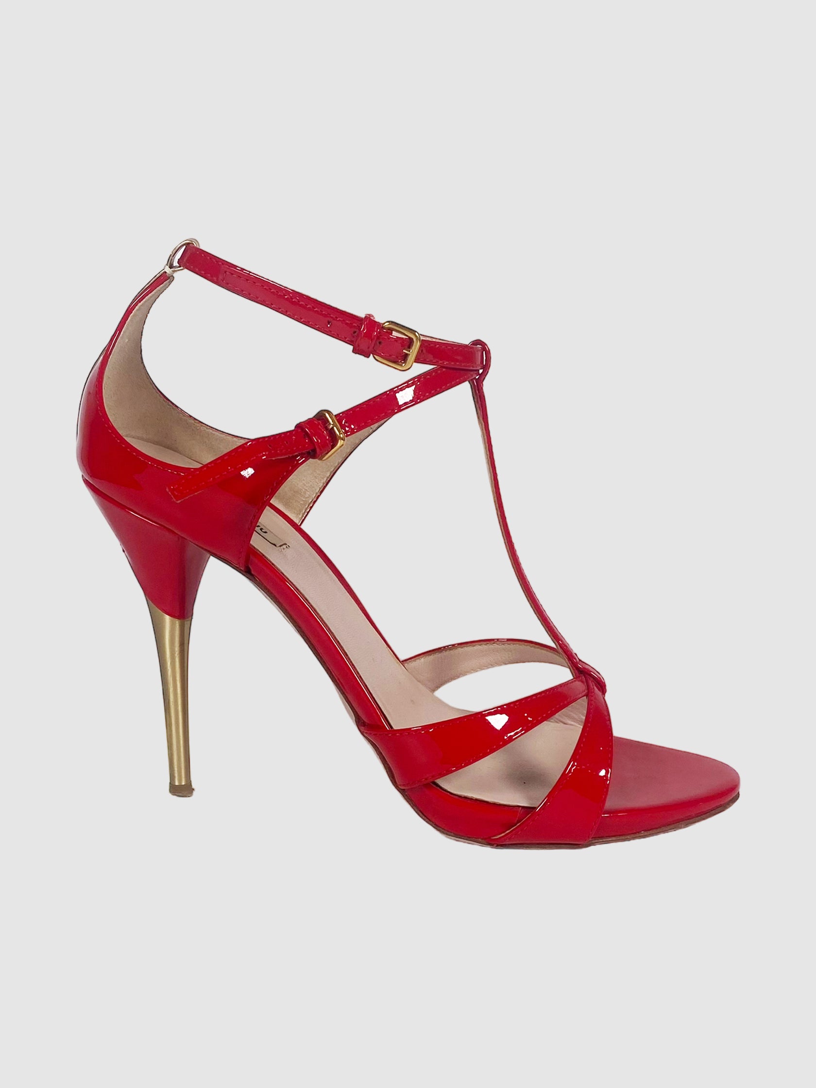 Miu Miu Leather Sandals - Size 36.5