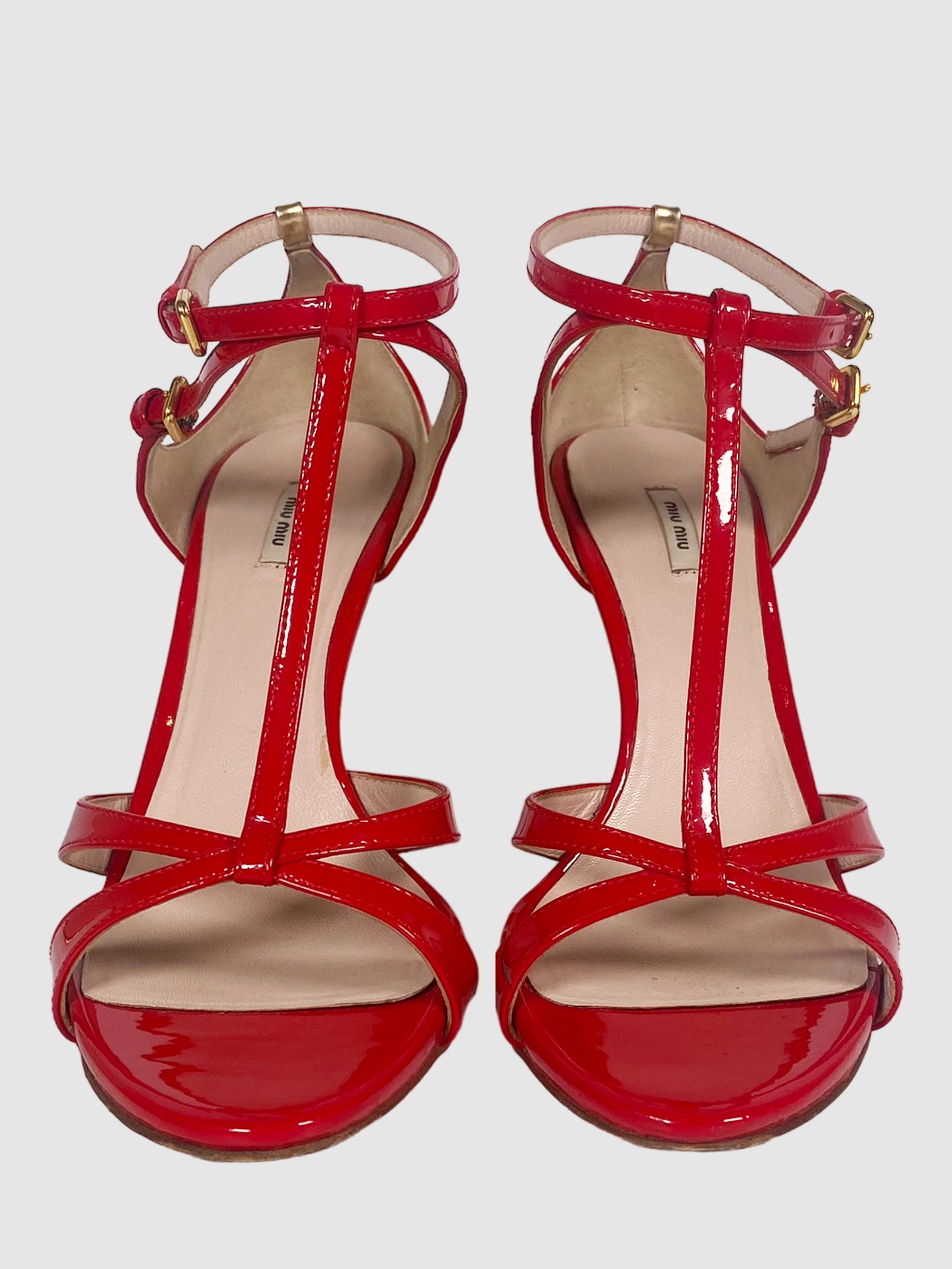 Miu Miu Leather Sandals - Size 36.5