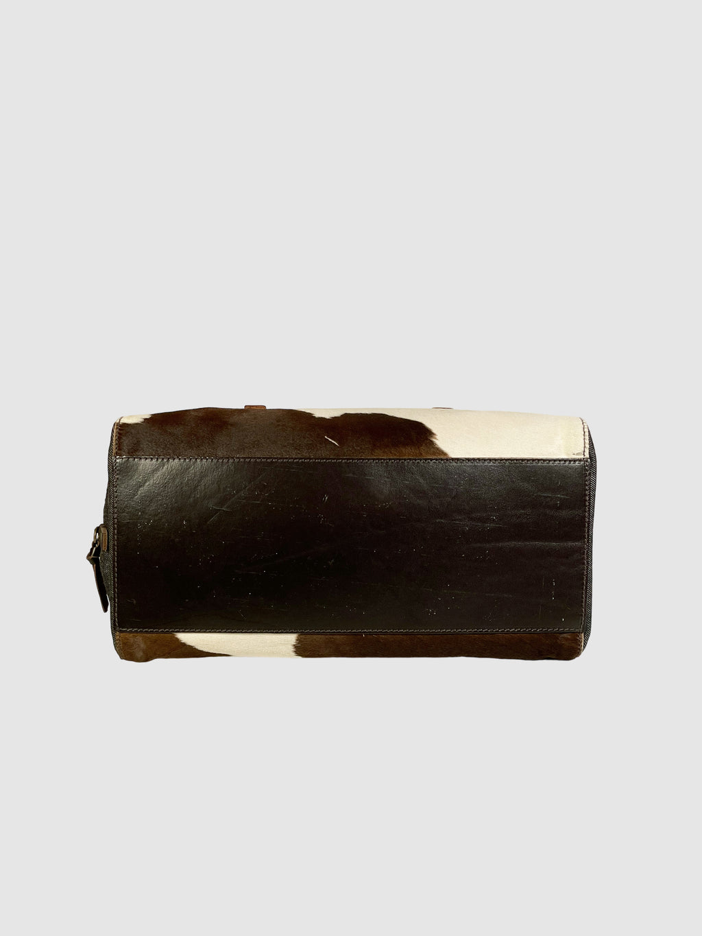 Calfskin & Denim Shoulder Bag