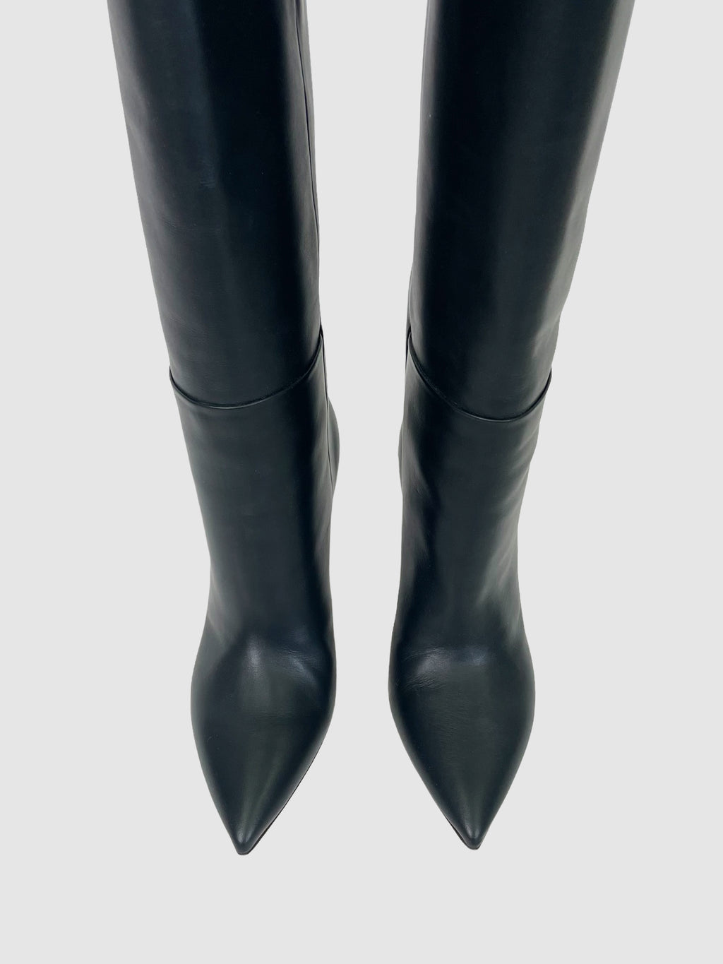 Tall Leather Stiletto Boots - Size 38.5