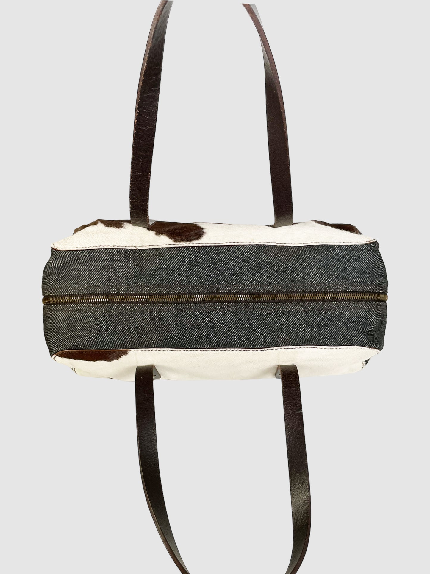 Miu Miu Calfskin & Denim Shoulder Bag