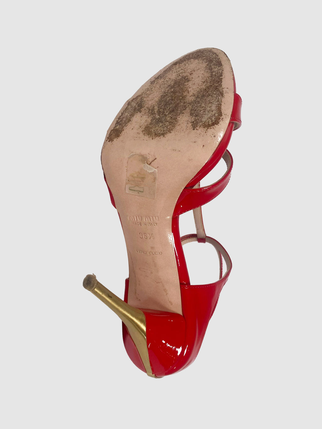 Miu Miu Leather Sandals - Size 36.5