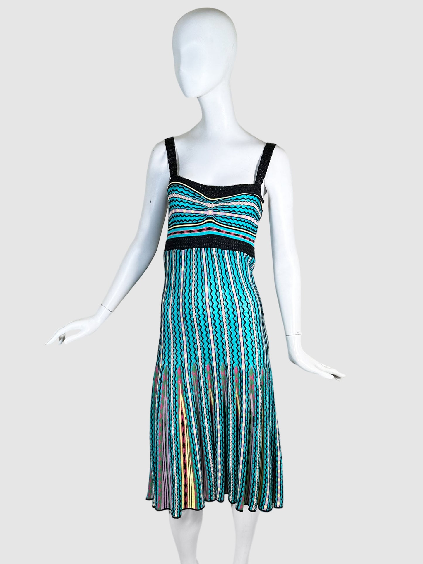 Missoni Signature Strappy Pleated Dress - Size 2