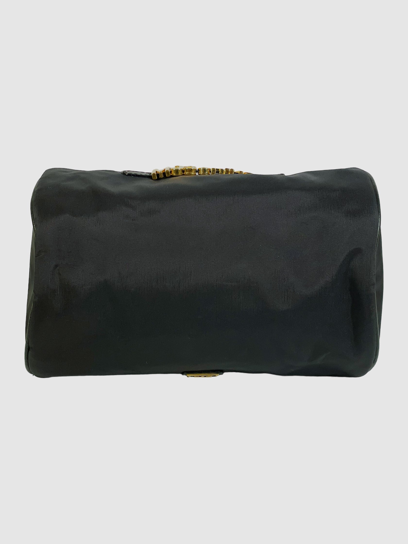Moschino Leather-Trimmed Nylon Handle Bag