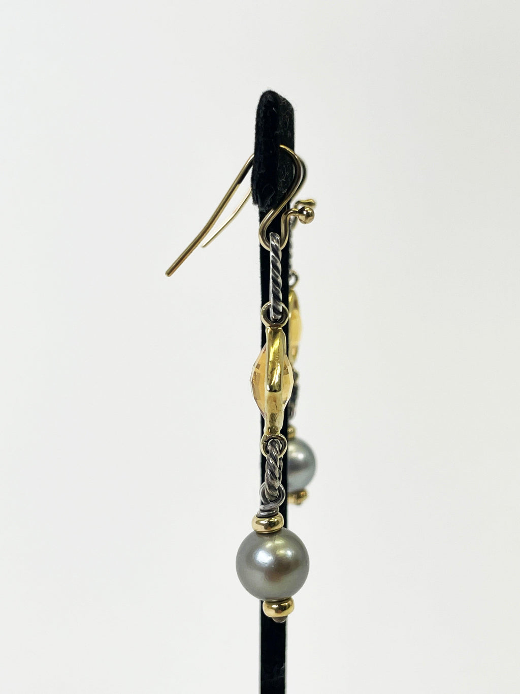 David Yurman Citrine & Tahitian Pearl Earrings - Second Nature Boutique