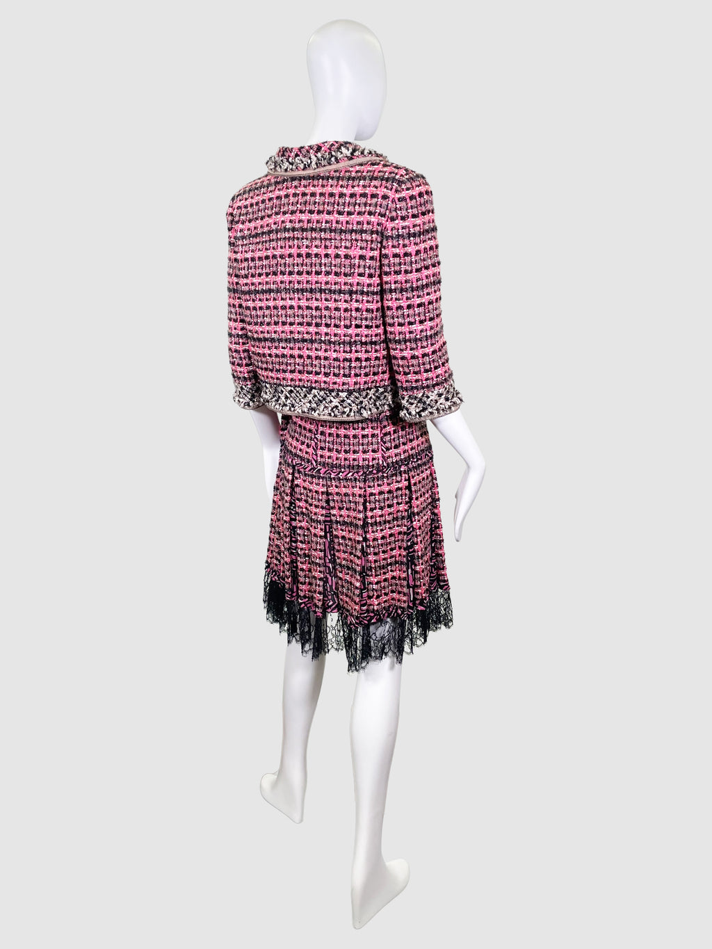 Tweed Jacket and Skirt 2-Piece Set - Size 10