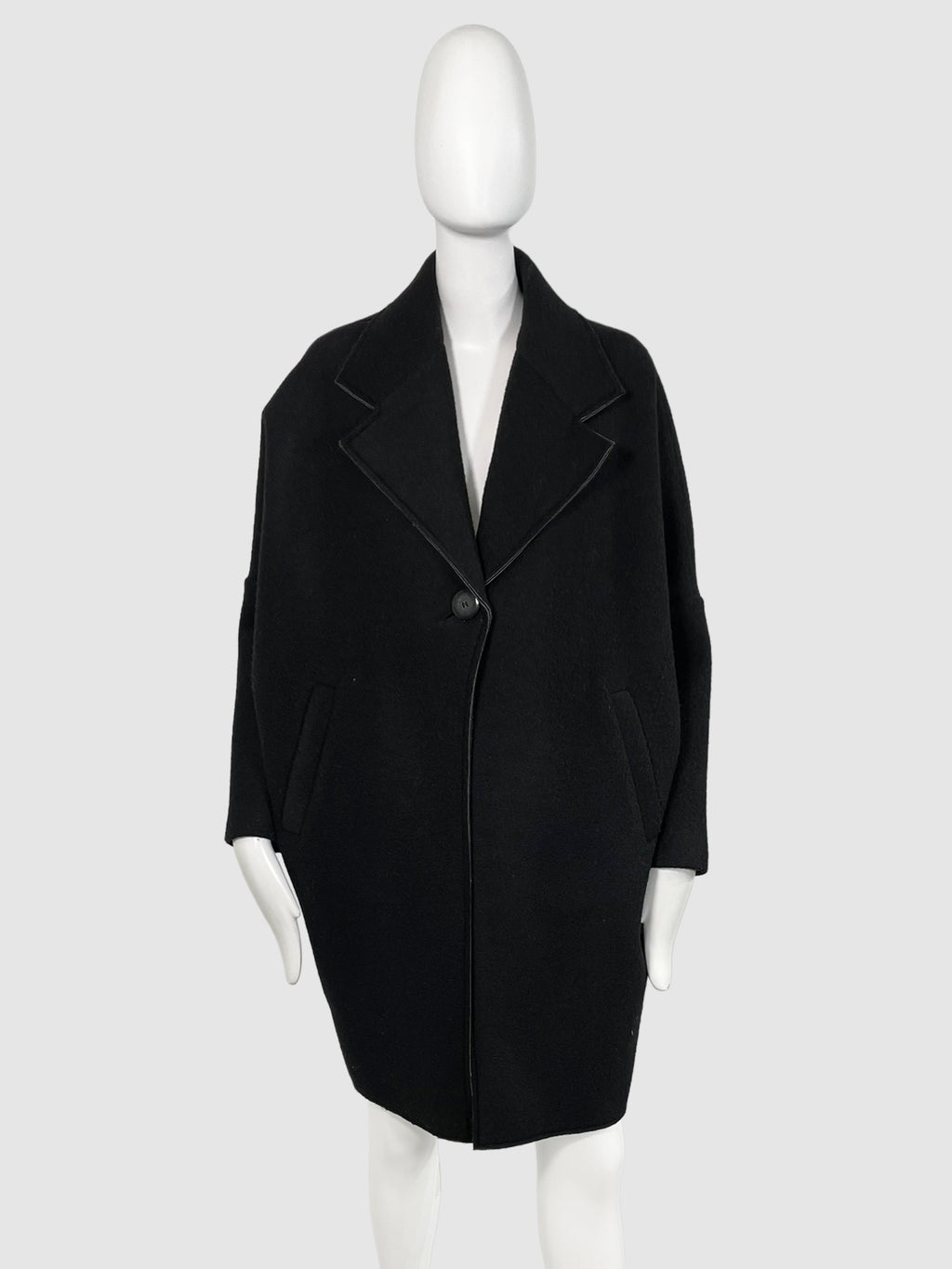 Drop Shoulder Slouch Coat - Size M