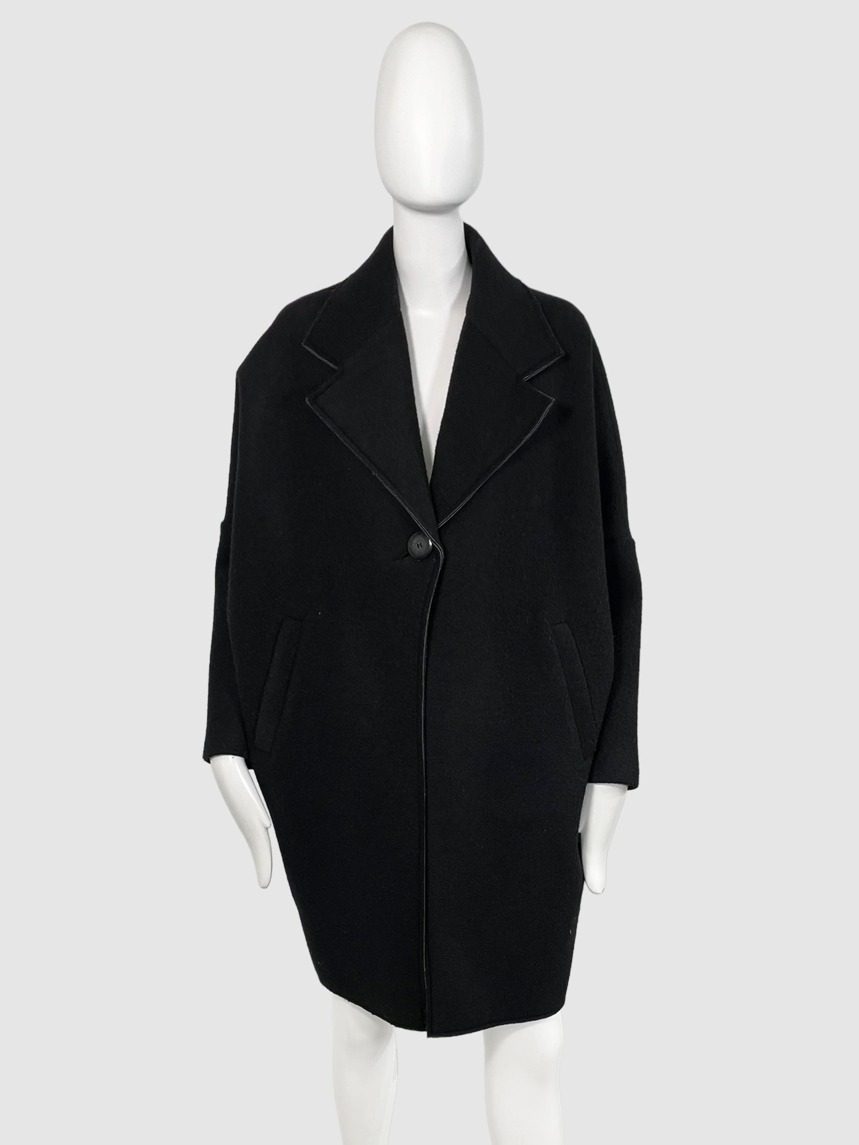 Drop Shoulder Slouch Coat - Size M