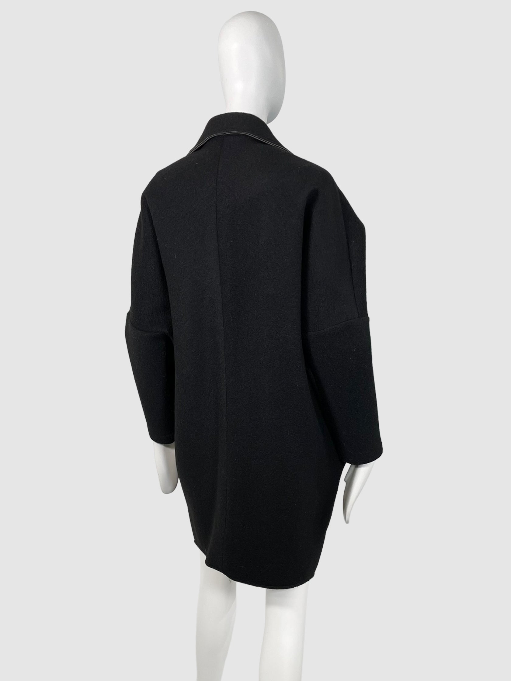 Drop Shoulder Slouch Coat - Size M
