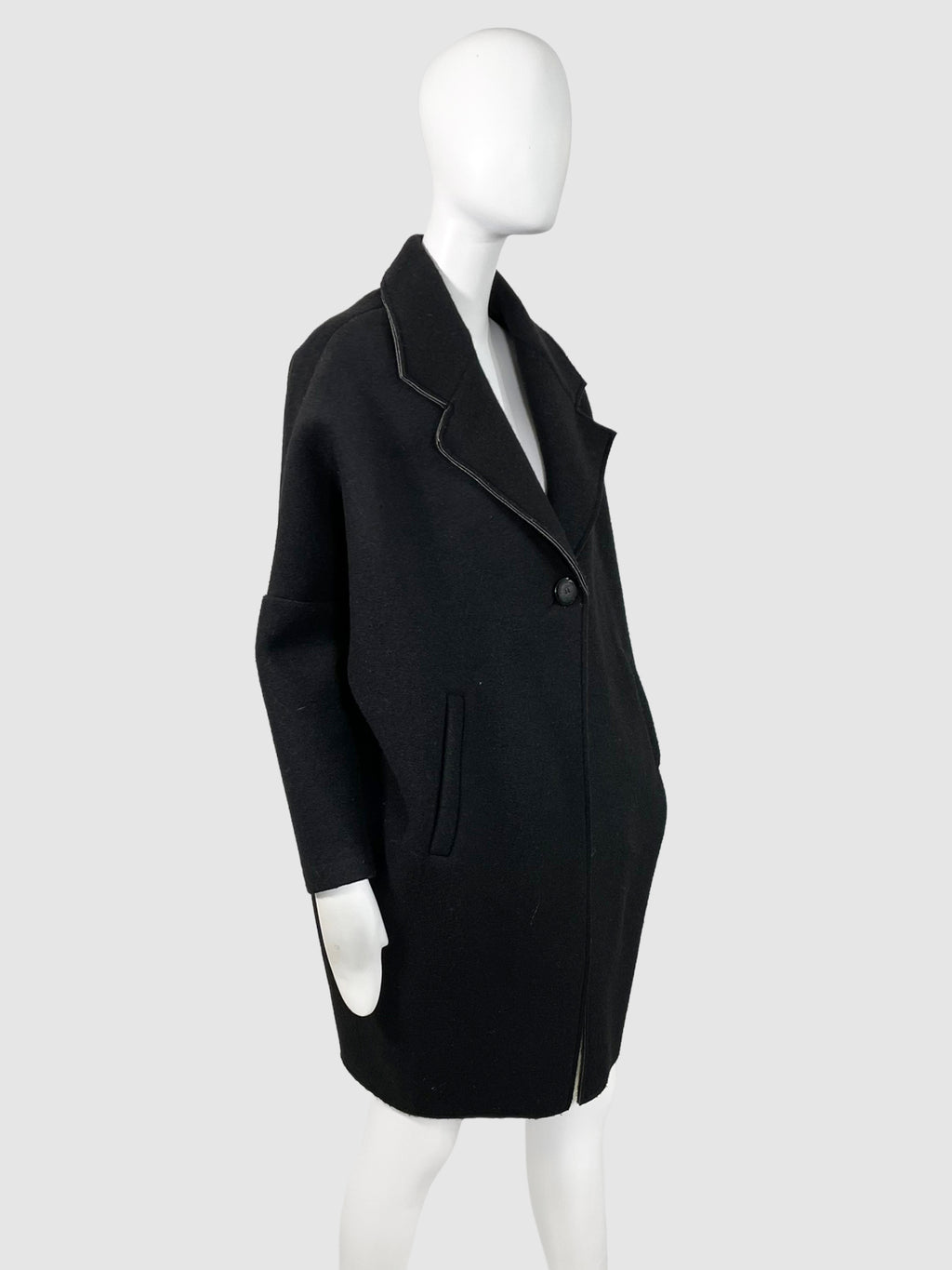 Drop Shoulder Slouch Coat - Size M