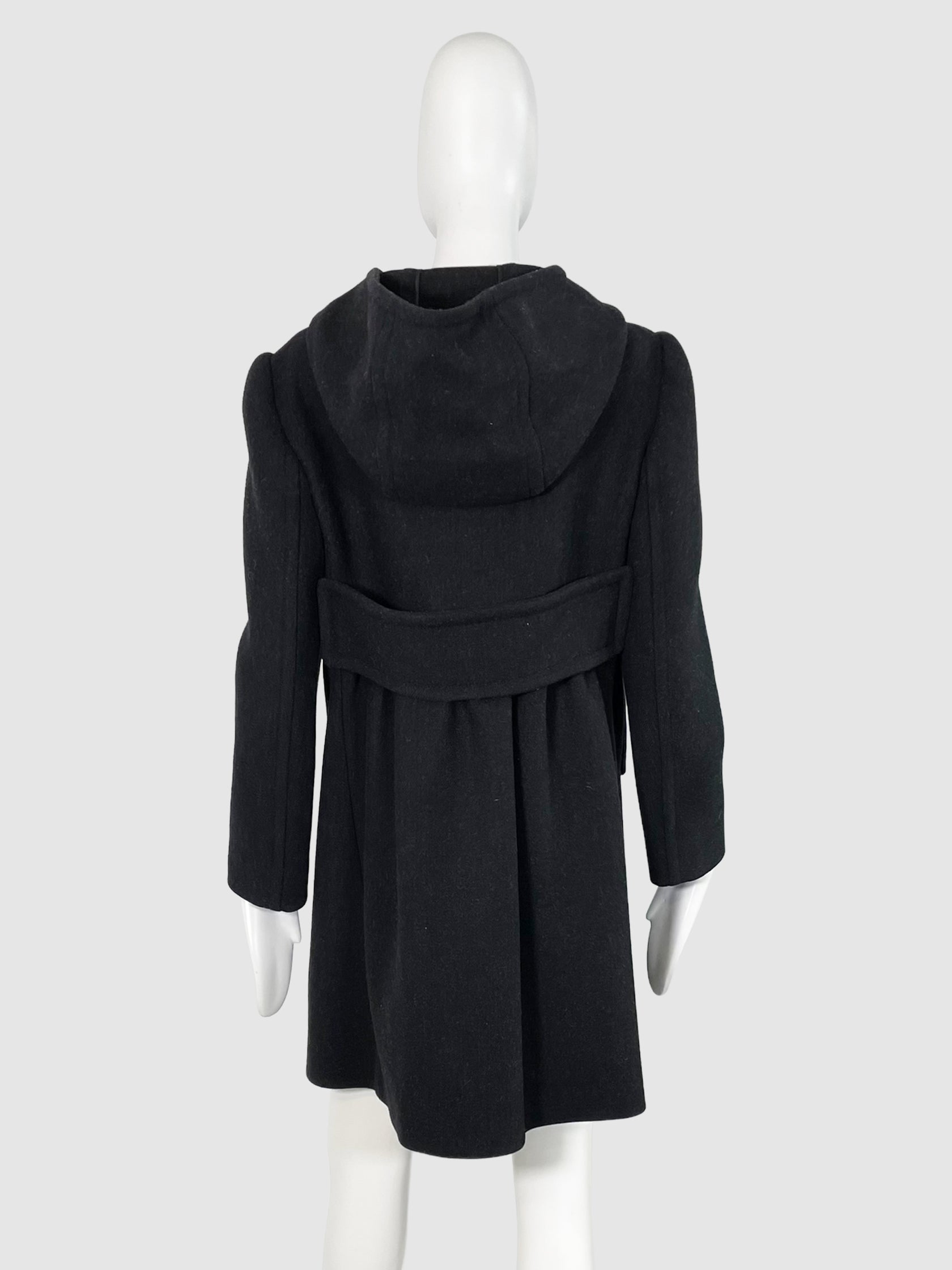 Double-Breasted Wool Coat - Size 46