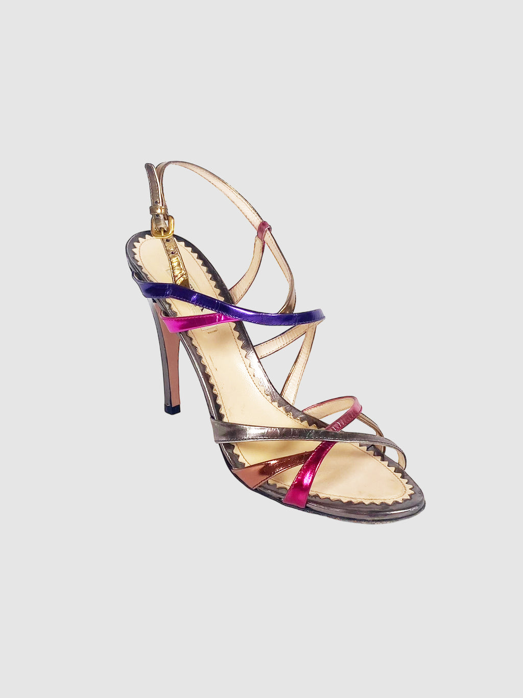 Prada Multi Metallic Strappy Sandal - Size 37