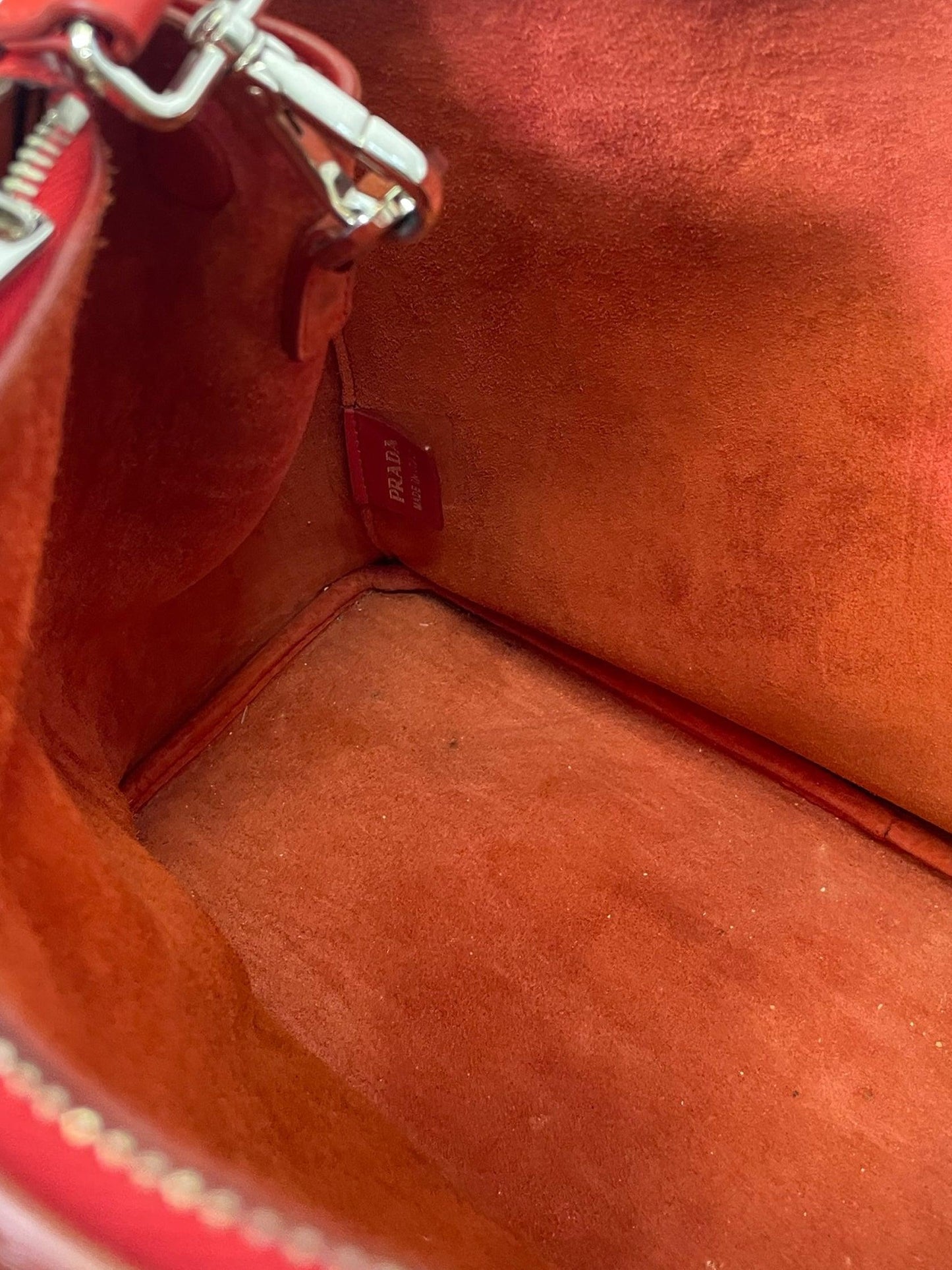 Prada Red Lux Large Double Zip Galleria Tote - Second Nature Boutique