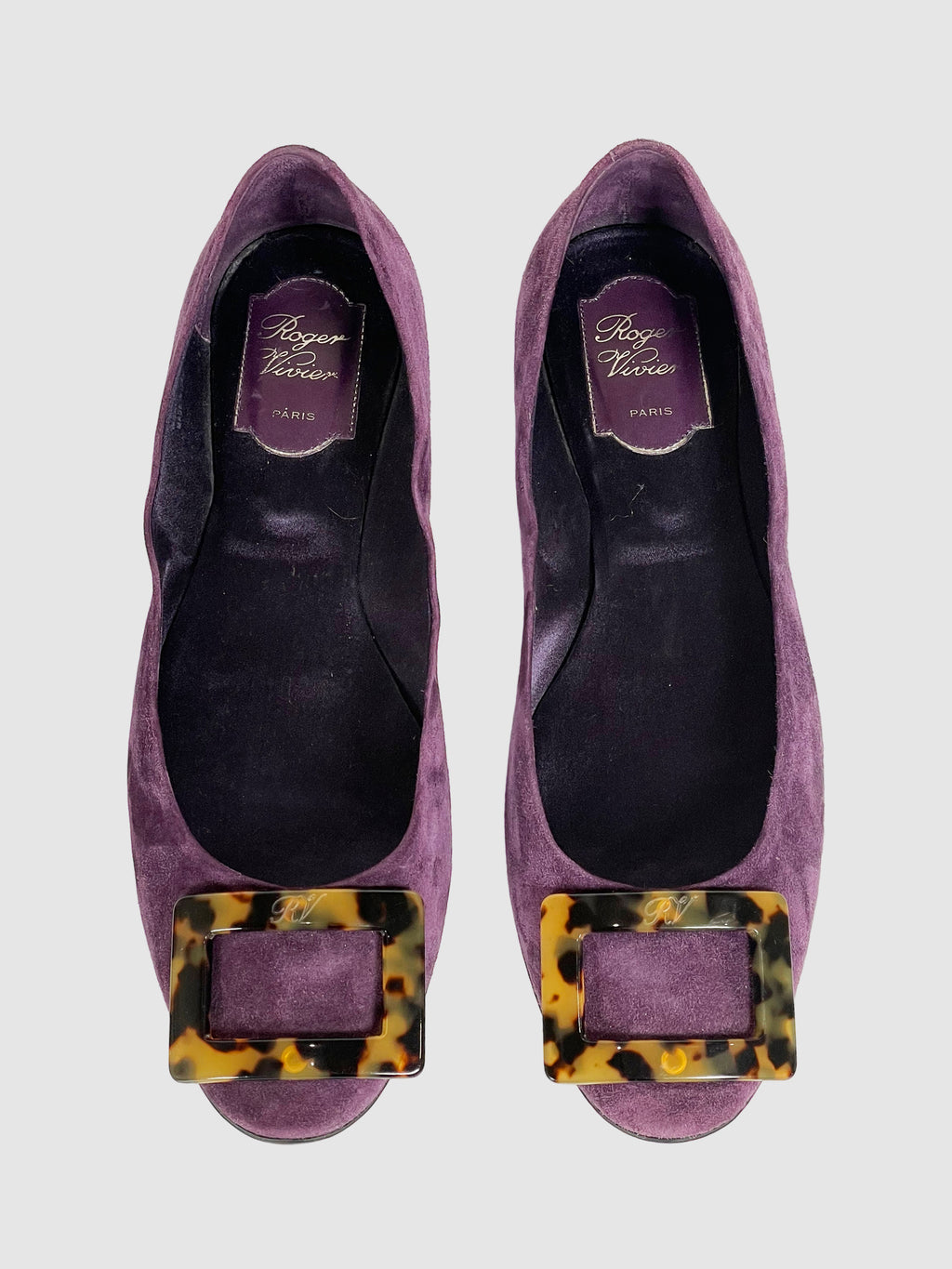 Roger Vivier Suede Ballet Flats - Size 39