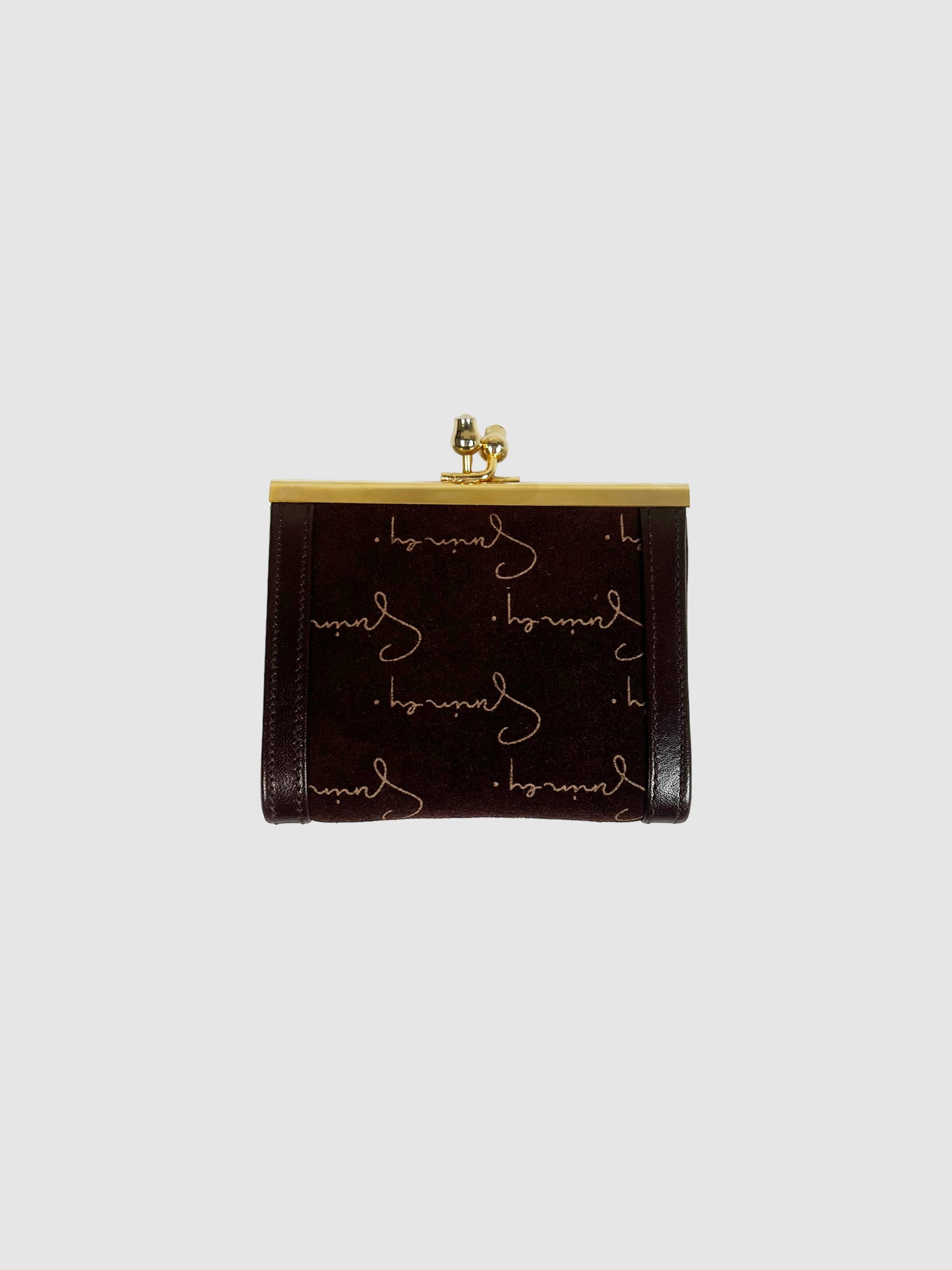 Givenchy Vintage Brown Suede Coin Purse
