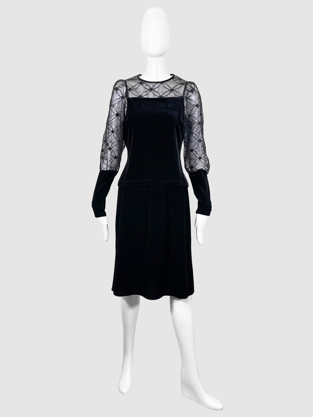 Velvet and Mesh 3-Piece Set - Size 42