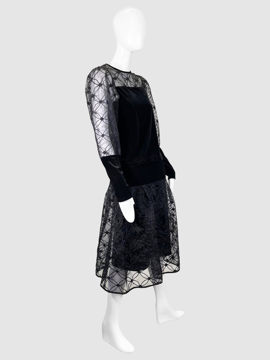 Velvet and Mesh 3-Piece Set - Size 42