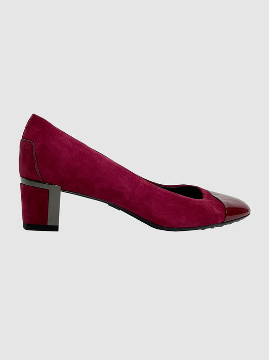 Tod's Burgundy Suede Pump - Size 37.5