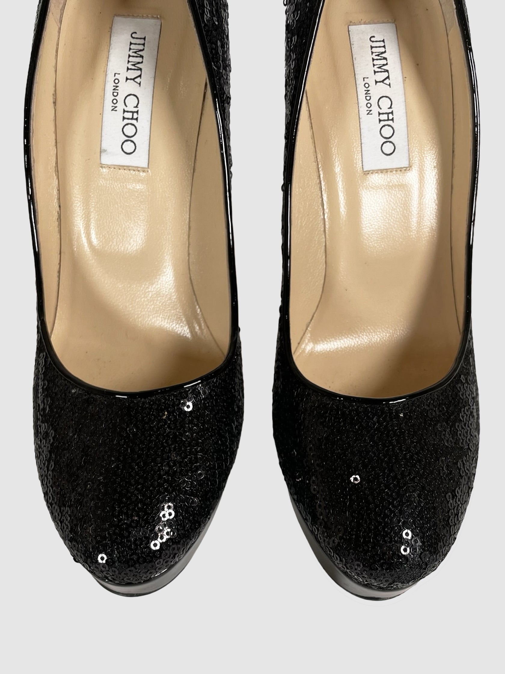 Jimmy Choo Sequin Platform Pumps - Size 40