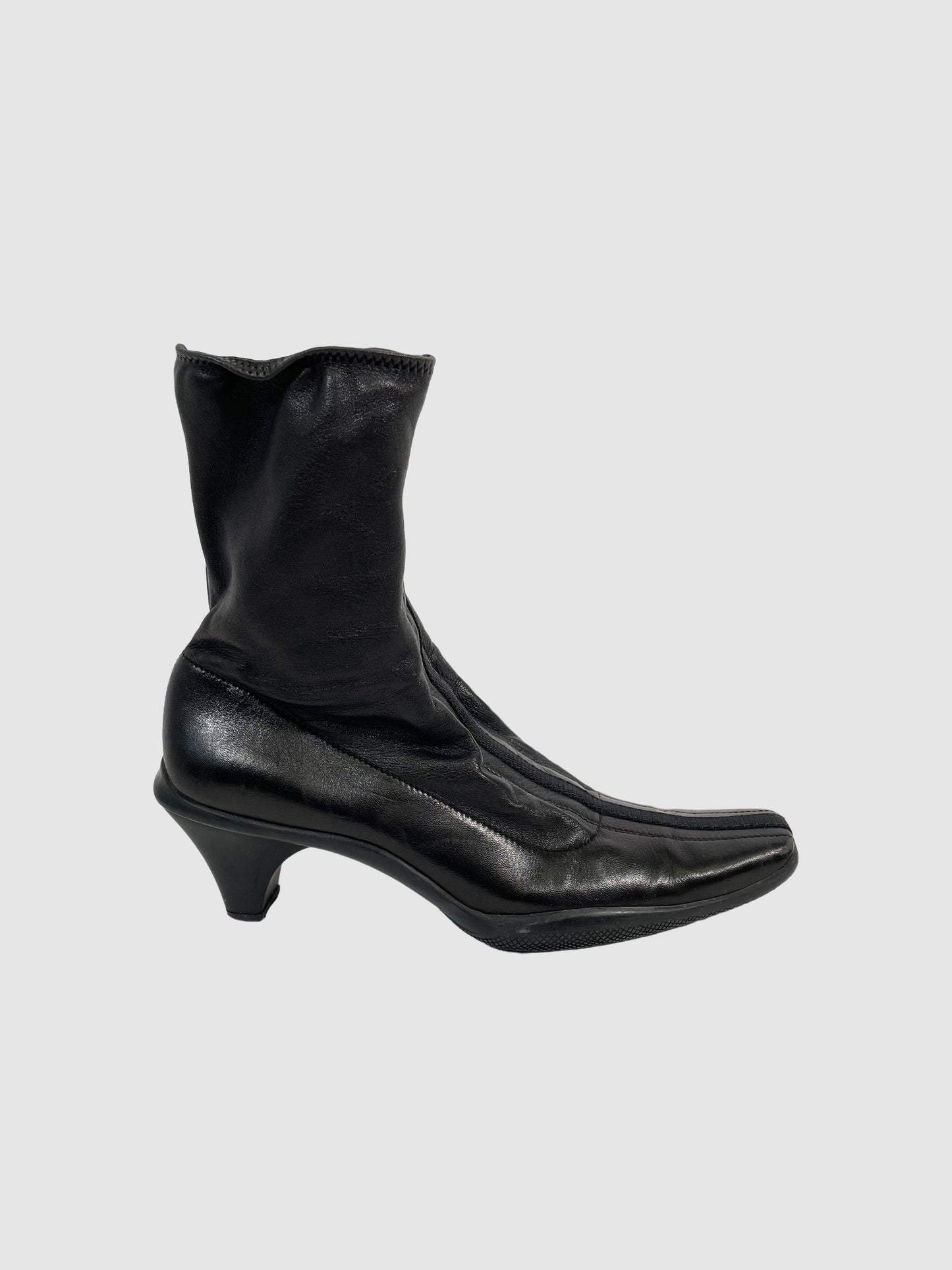 Prada Sport Leather Sock Boots - Size 38