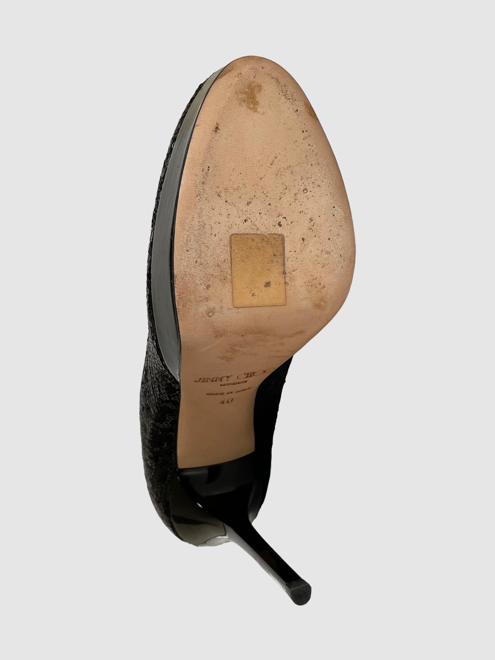 Jimmy Choo Sequin Platform Pumps - Size 40