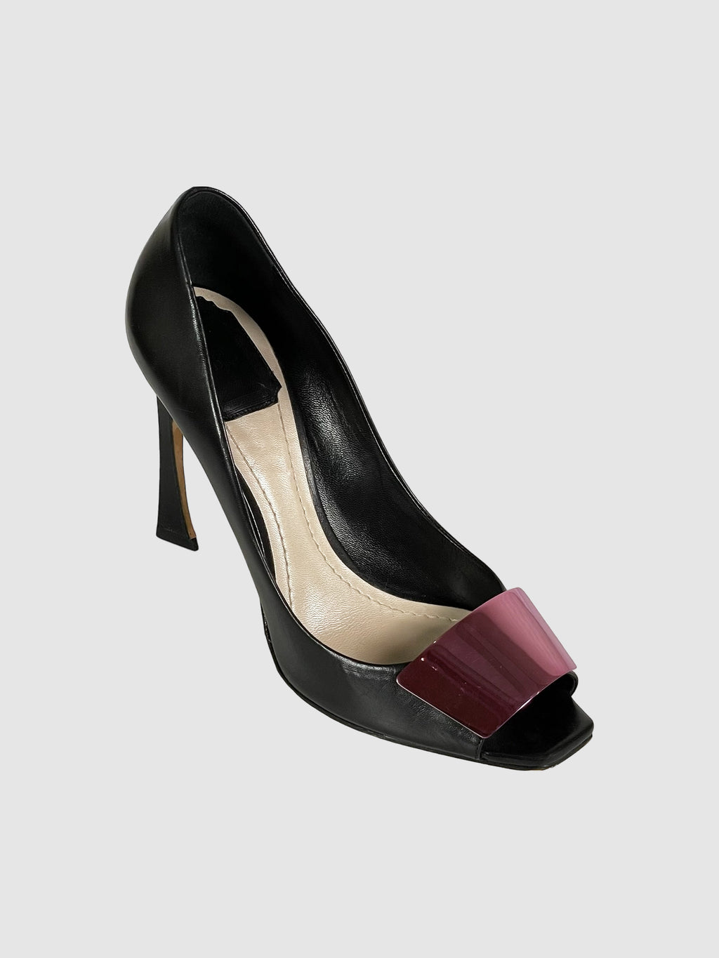 Christian Dior Plaque Peep Toe Pumps - Size 38
