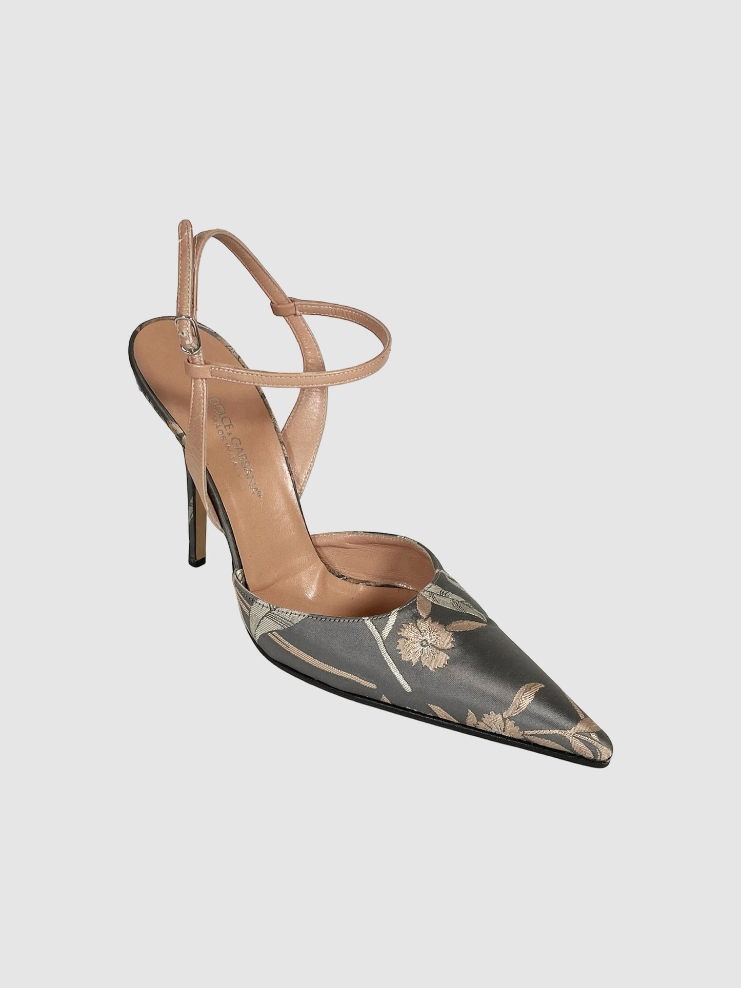 Floral Print Slingback Pumps - Size 40.5