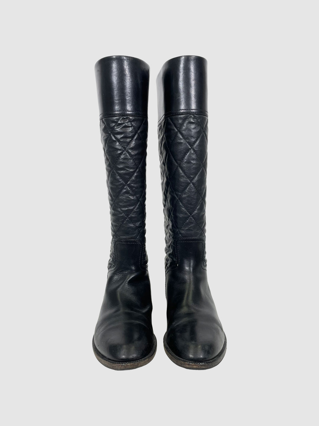 Tall Leather Riding Boots - Size 39
