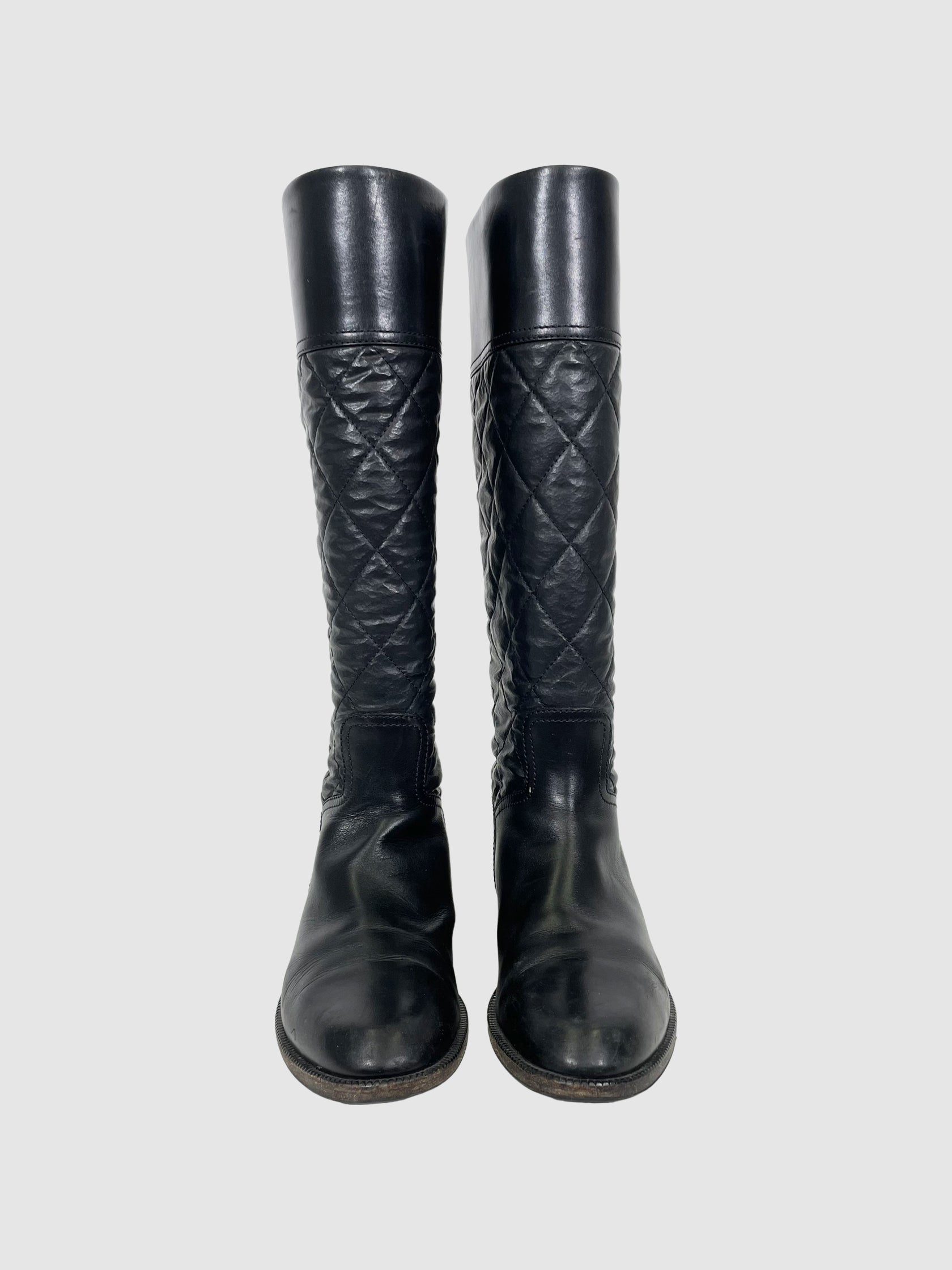 Tall Leather Riding Boots - Size 39