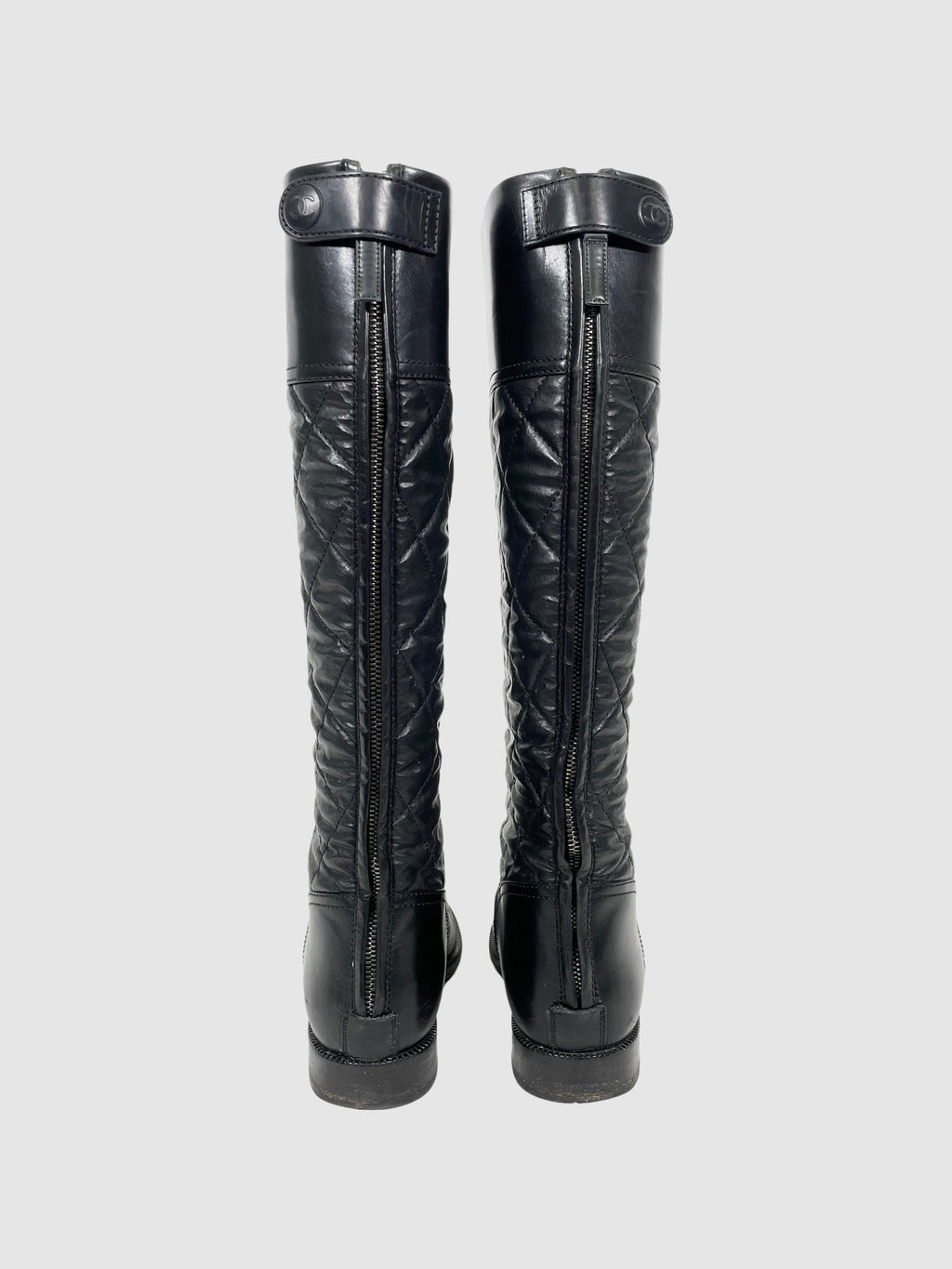 Tall Leather Riding Boots - Size 39