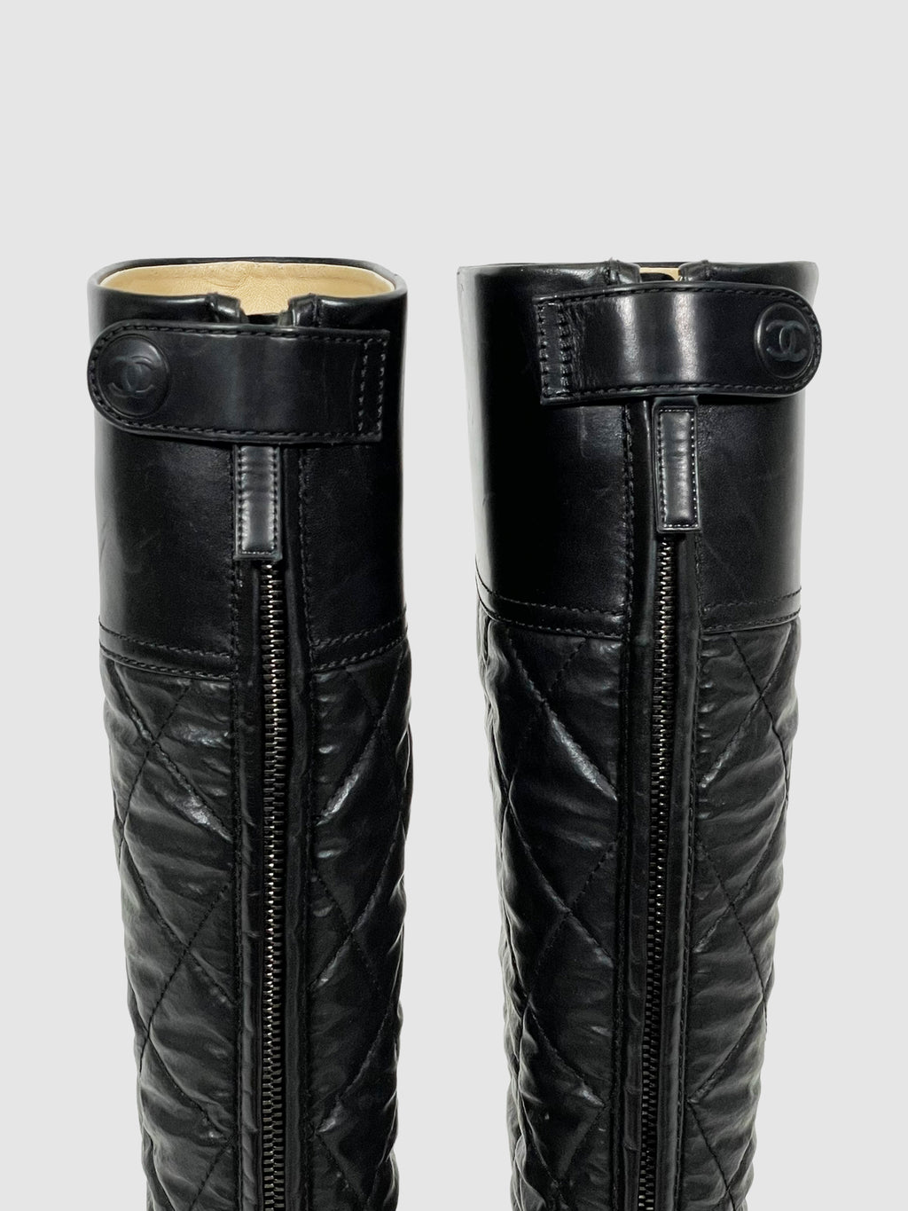 Tall Leather Riding Boots - Size 39
