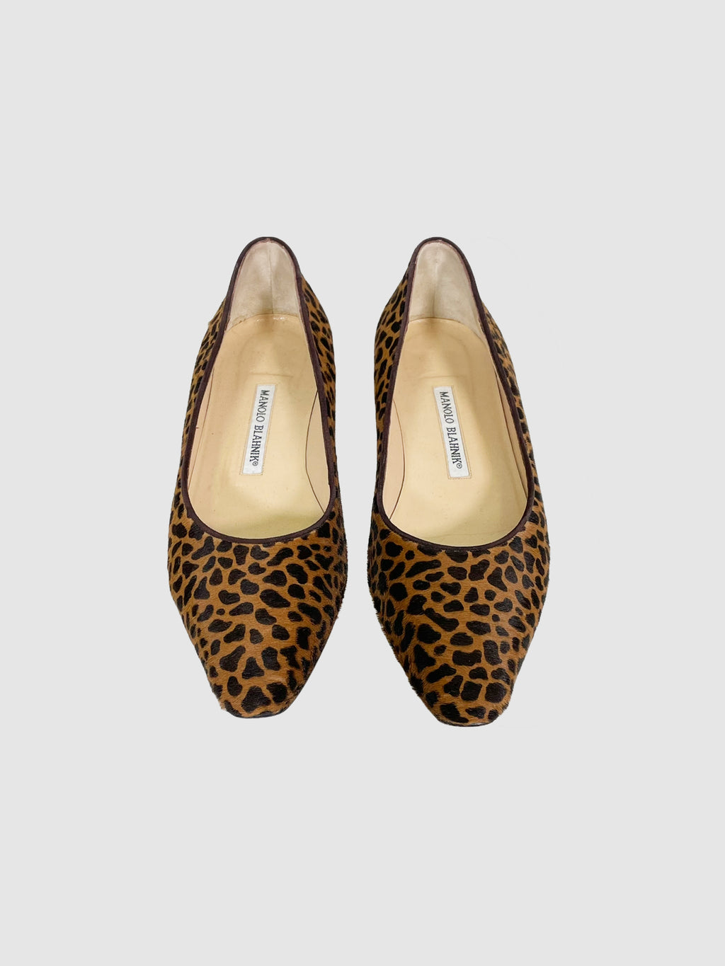 Leopard Print Ballerina Flats - Size 38