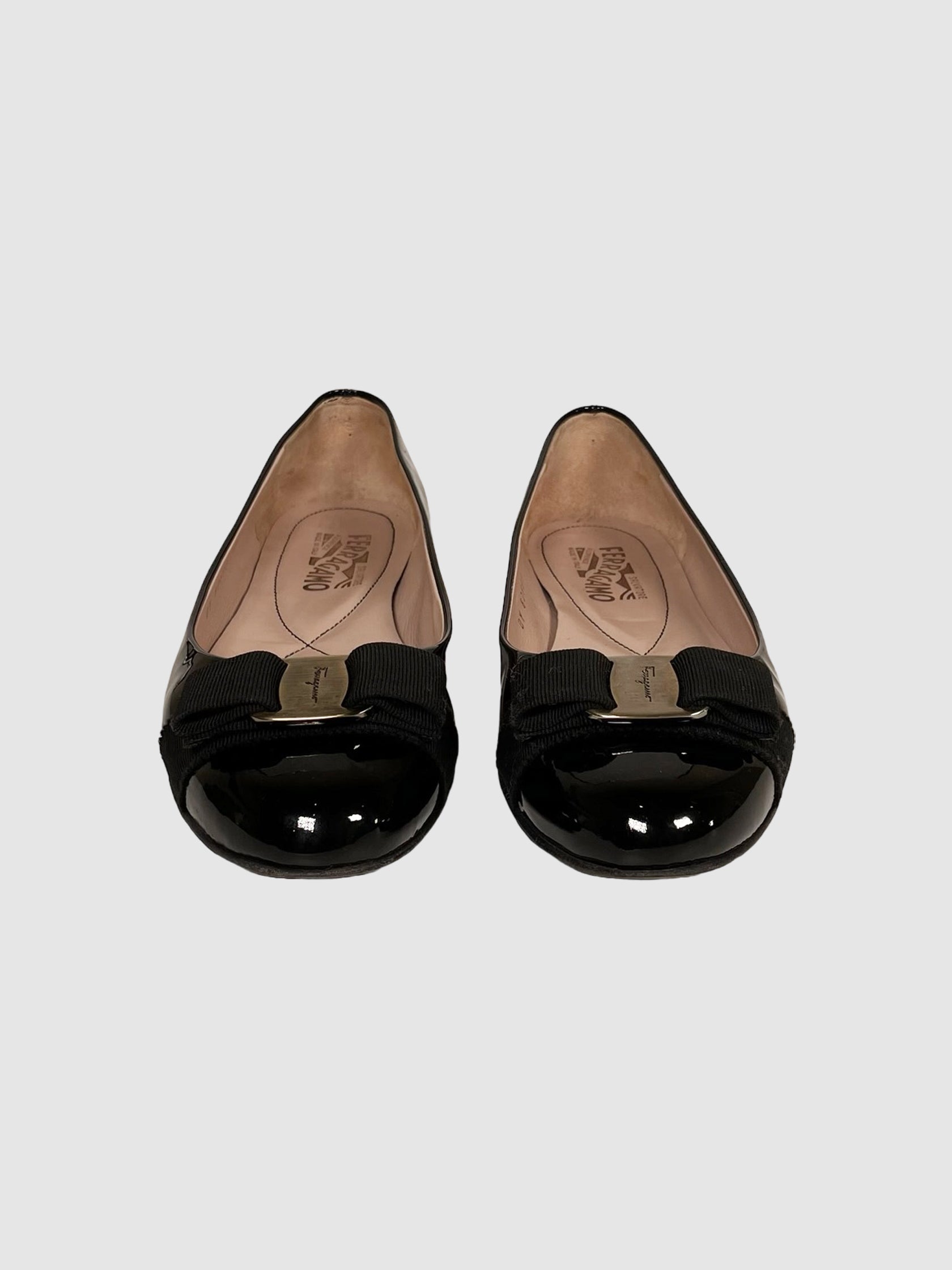 Salvatore Ferragamo Patent Ballet Flats - Size 8.5