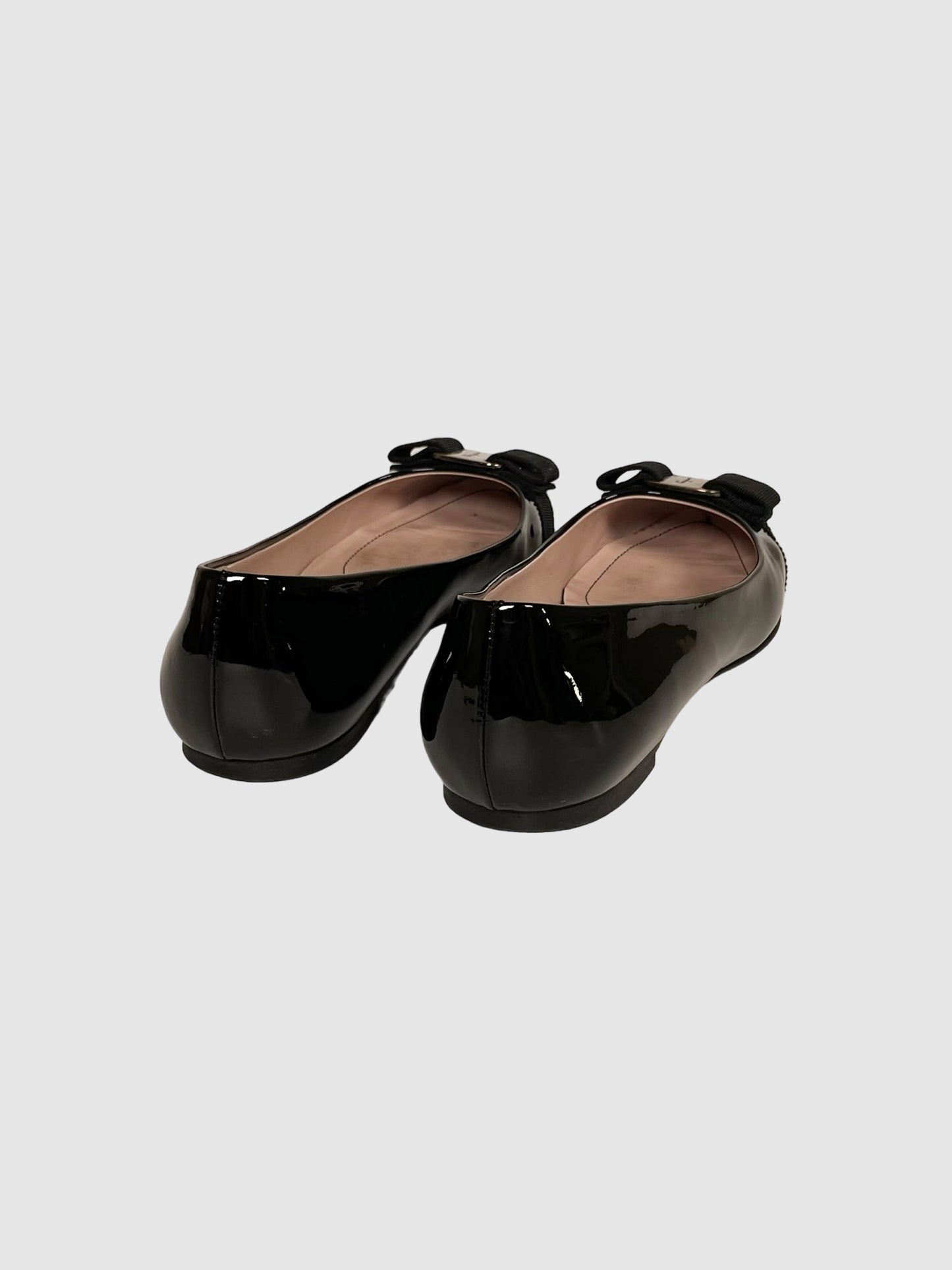 Salvatore Ferragamo Patent Ballet Flats - Size 8.5