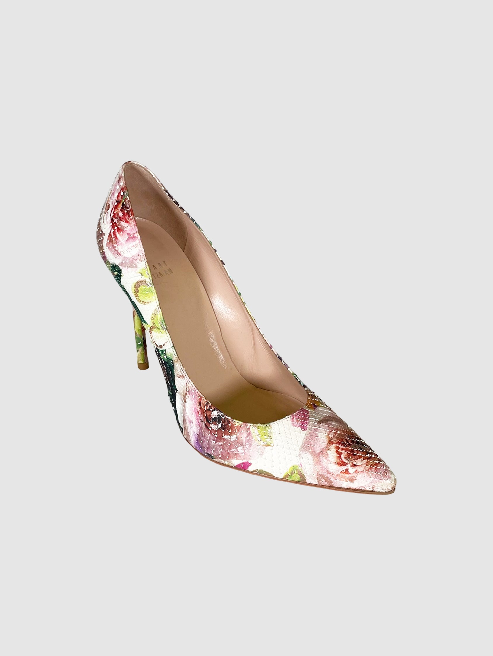 Stuart Weitzman Textured Floral Print Pumps - Size 9.5