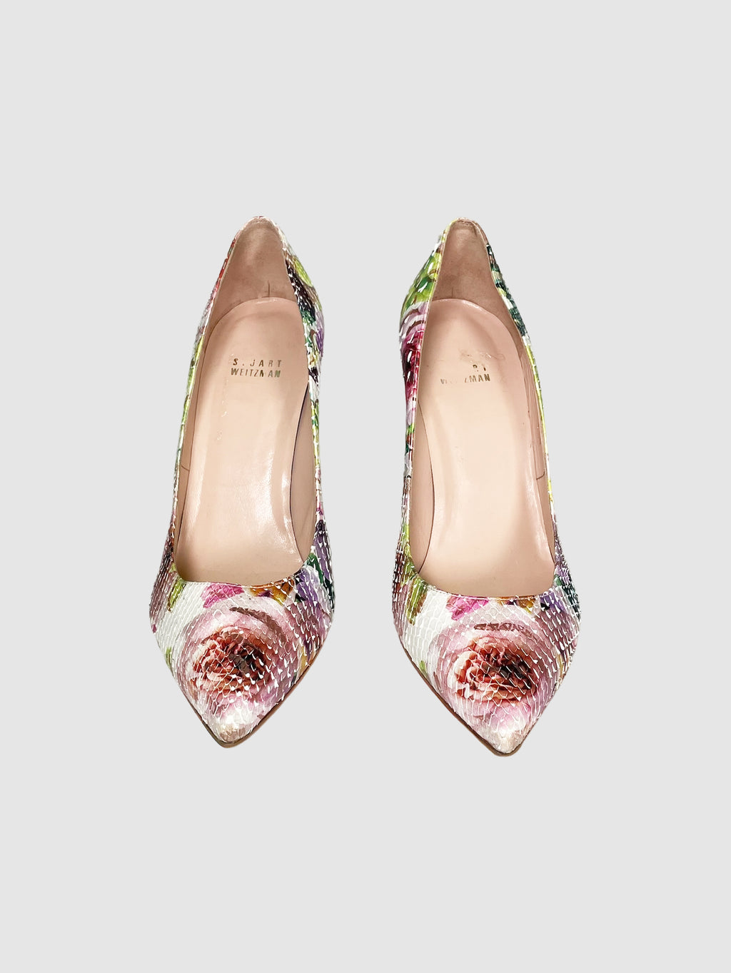Stuart Weitzman Textured Floral Print Pumps - Size 9.5