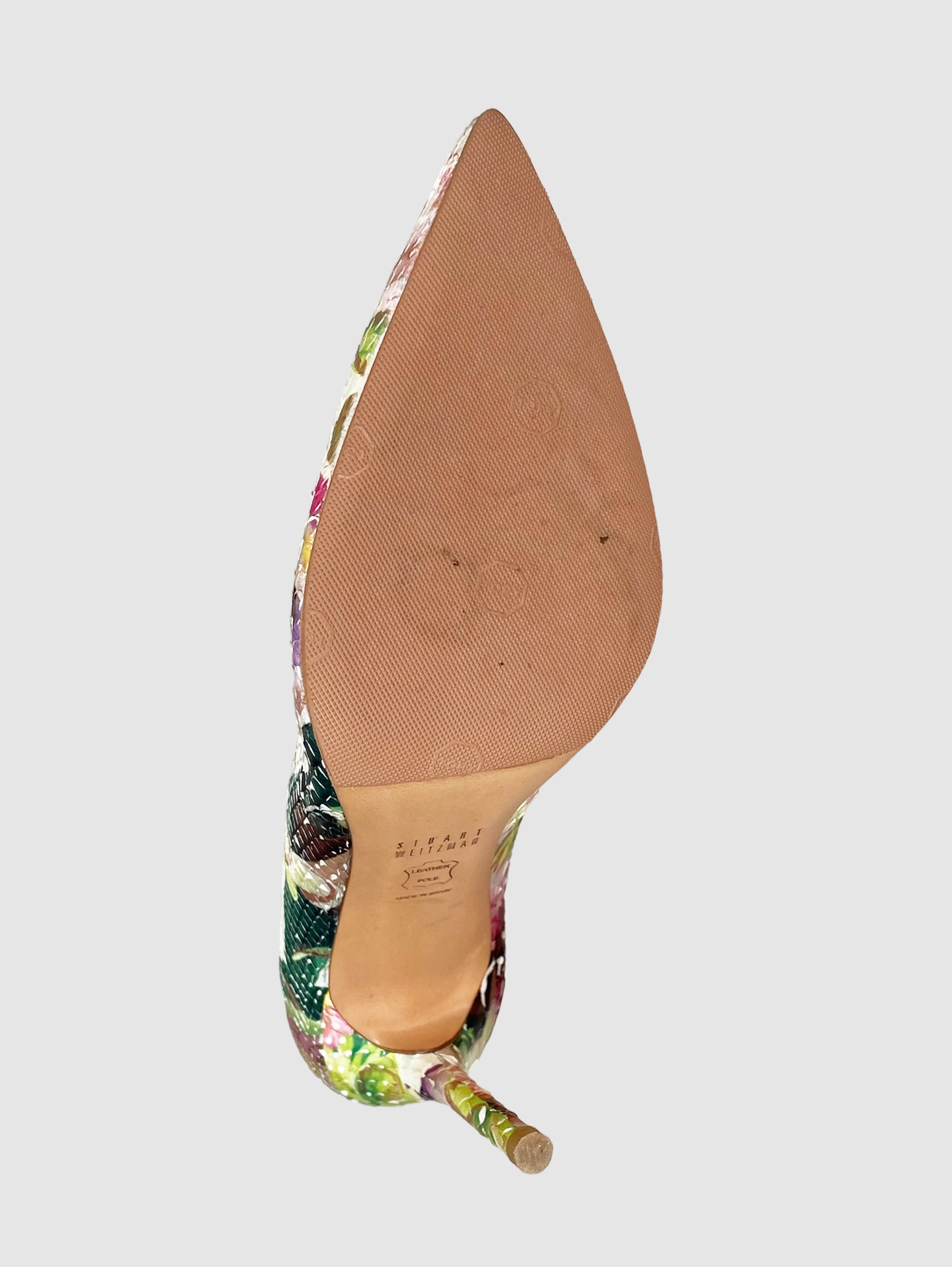 Stuart Weitzman Textured Floral Print Pumps - Size 9.5
