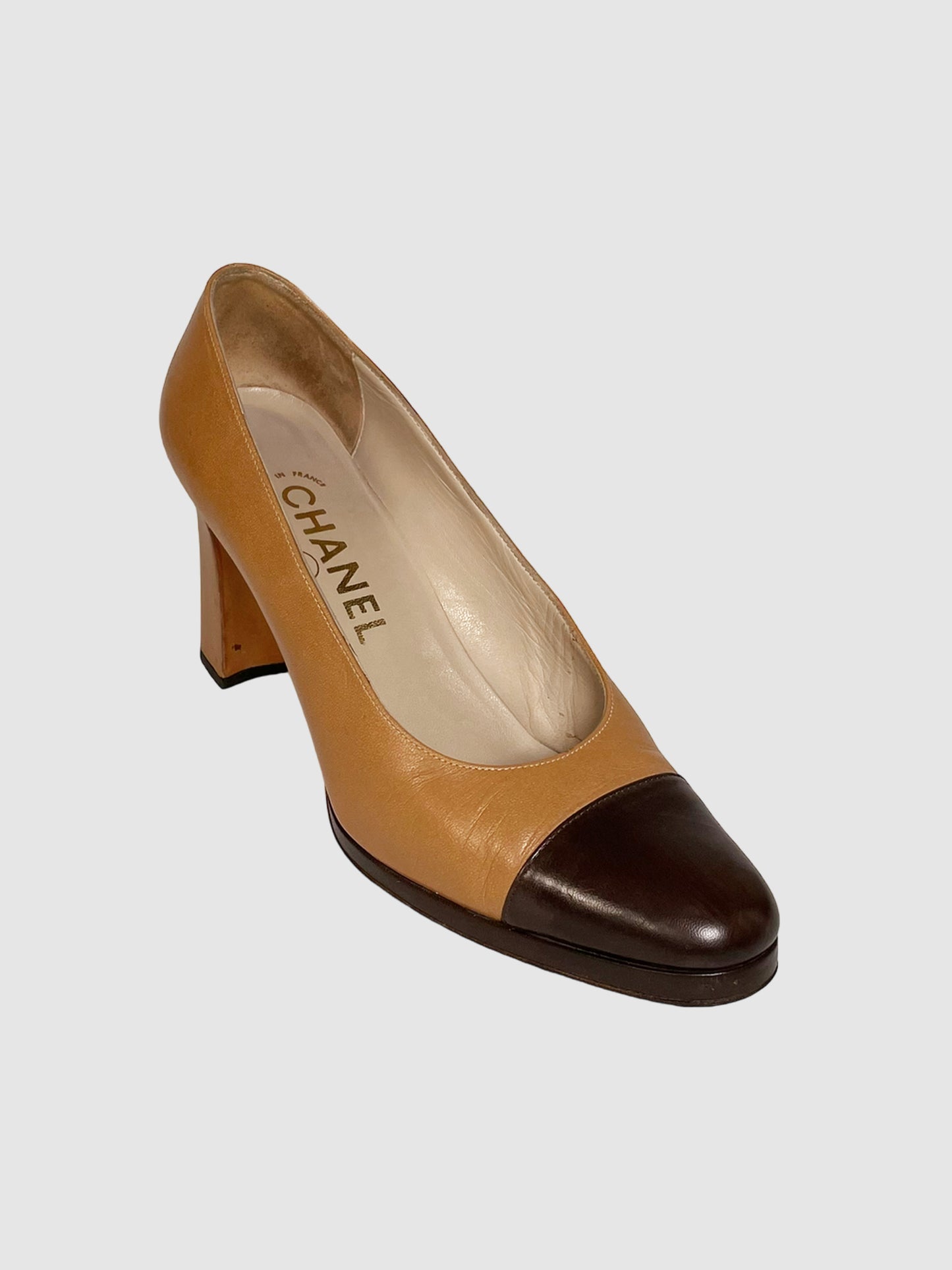 Colourblock Leather Pumps - Size 37.5