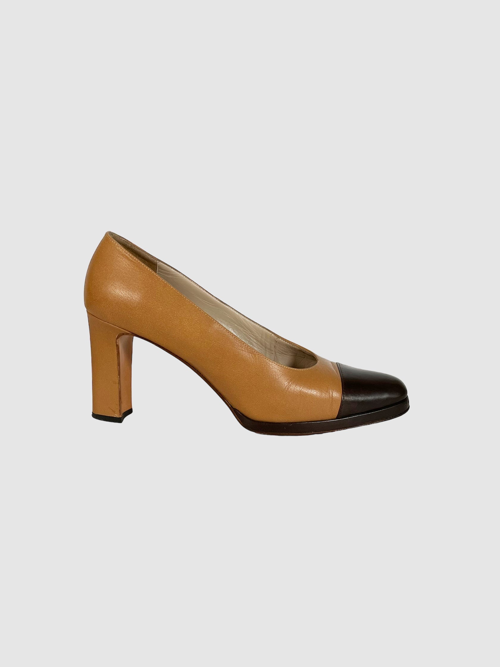 Colourblock Leather Pumps - Size 37.5