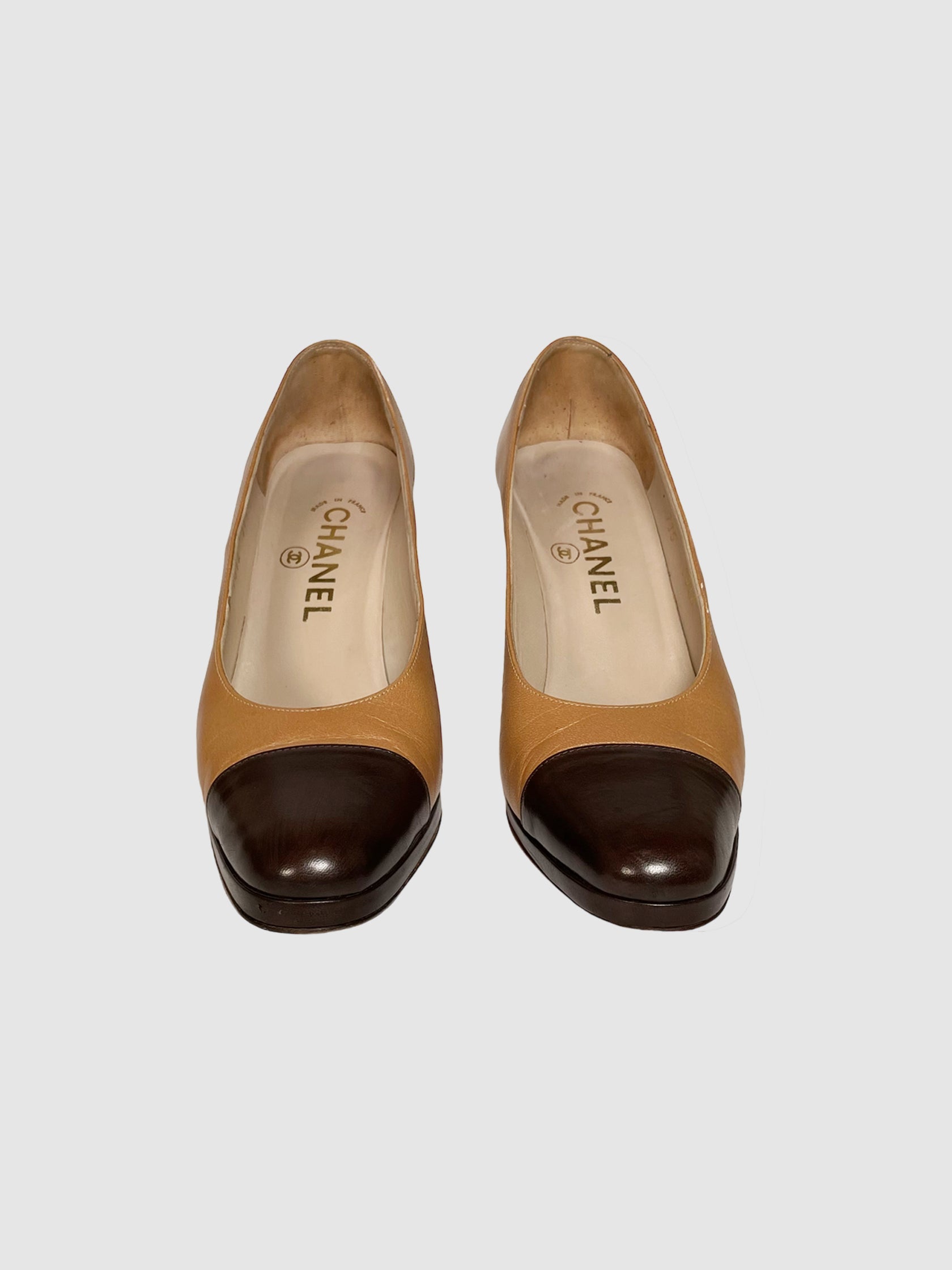 Colourblock Leather Pumps - Size 37.5