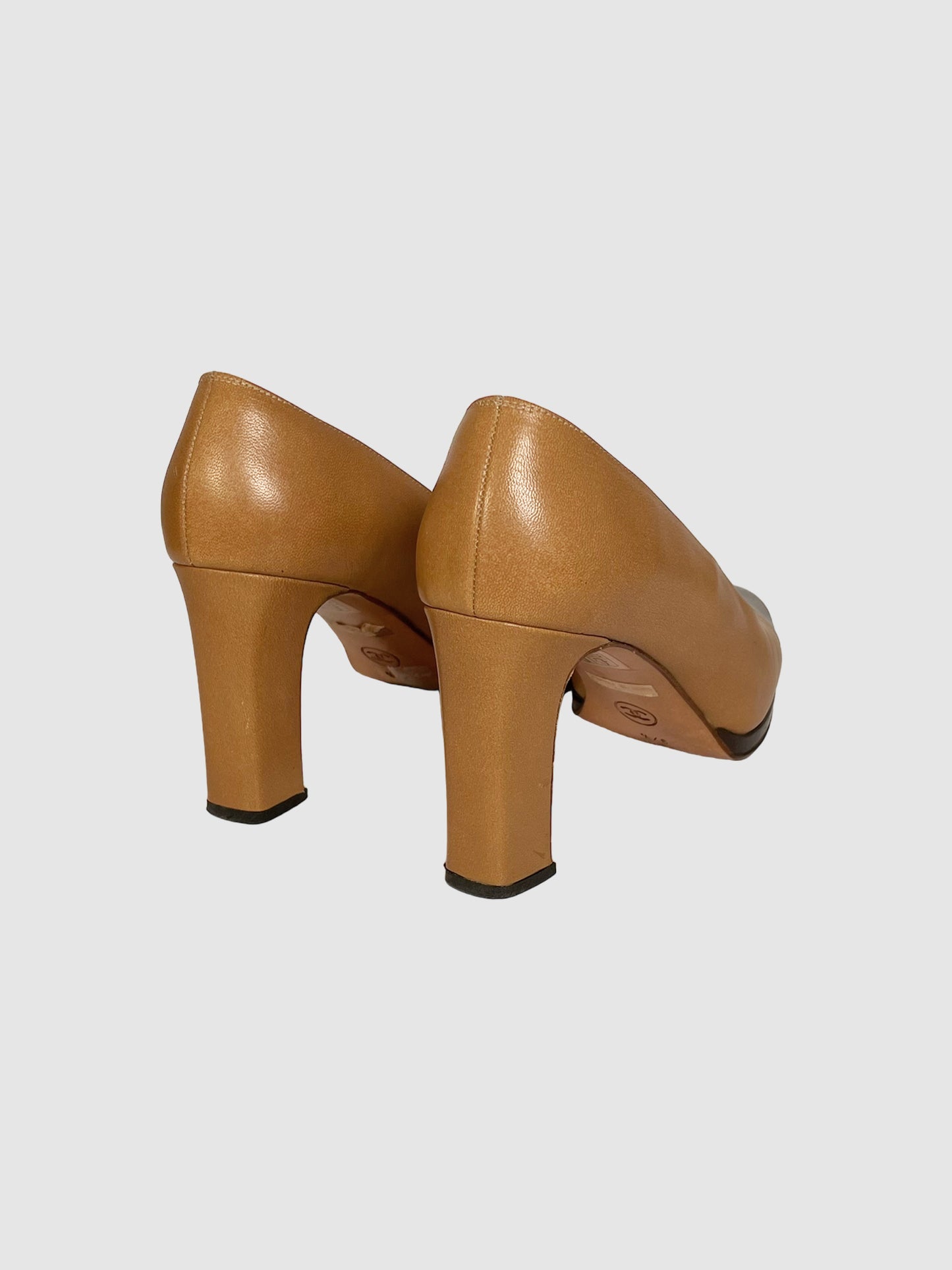 Colourblock Leather Pumps - Size 37.5