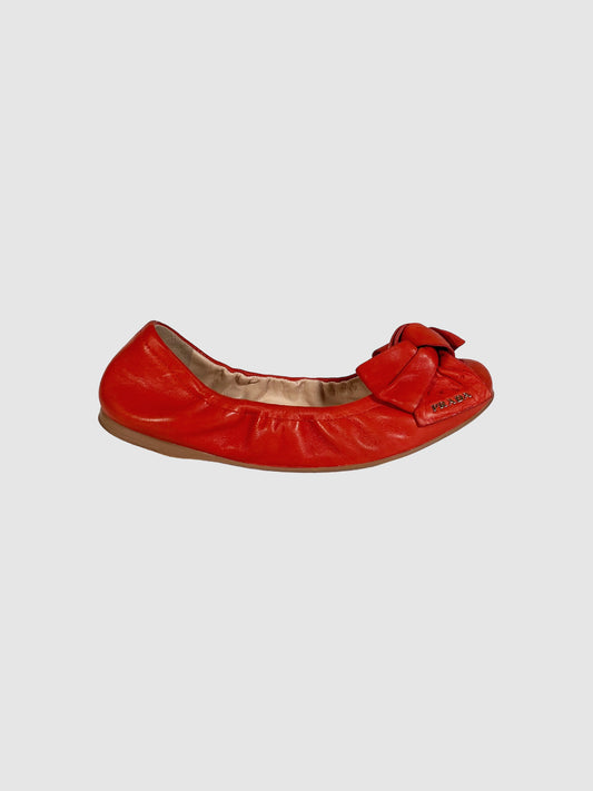 Prada Scrunchie Ballerina Flats - Size 35